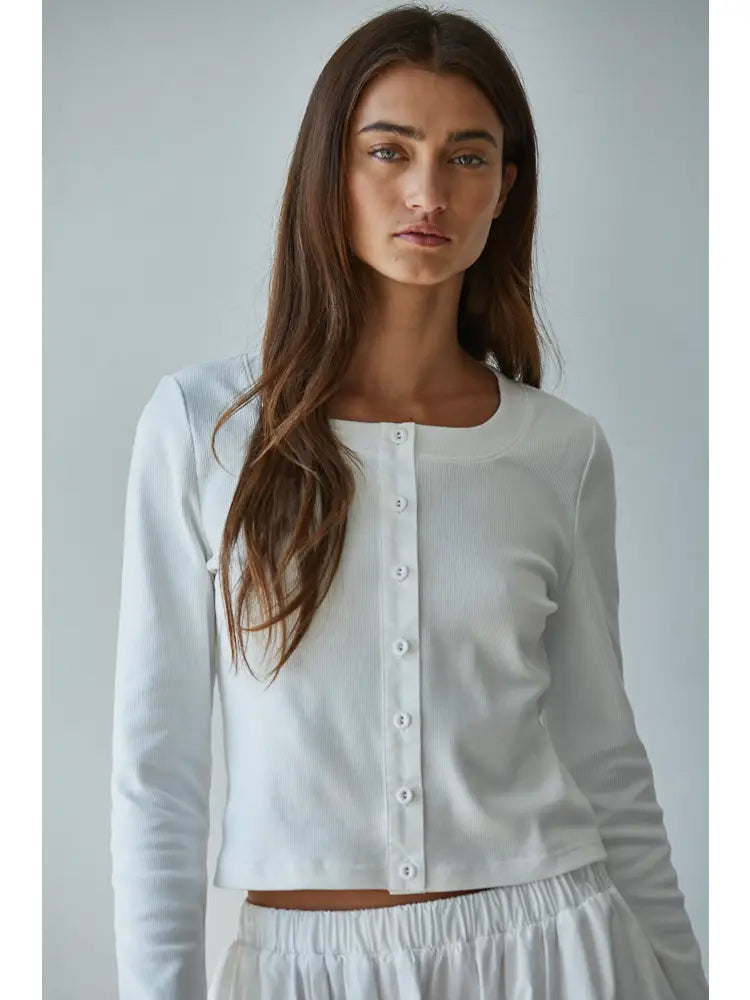 Knit Ribbed Cardigan