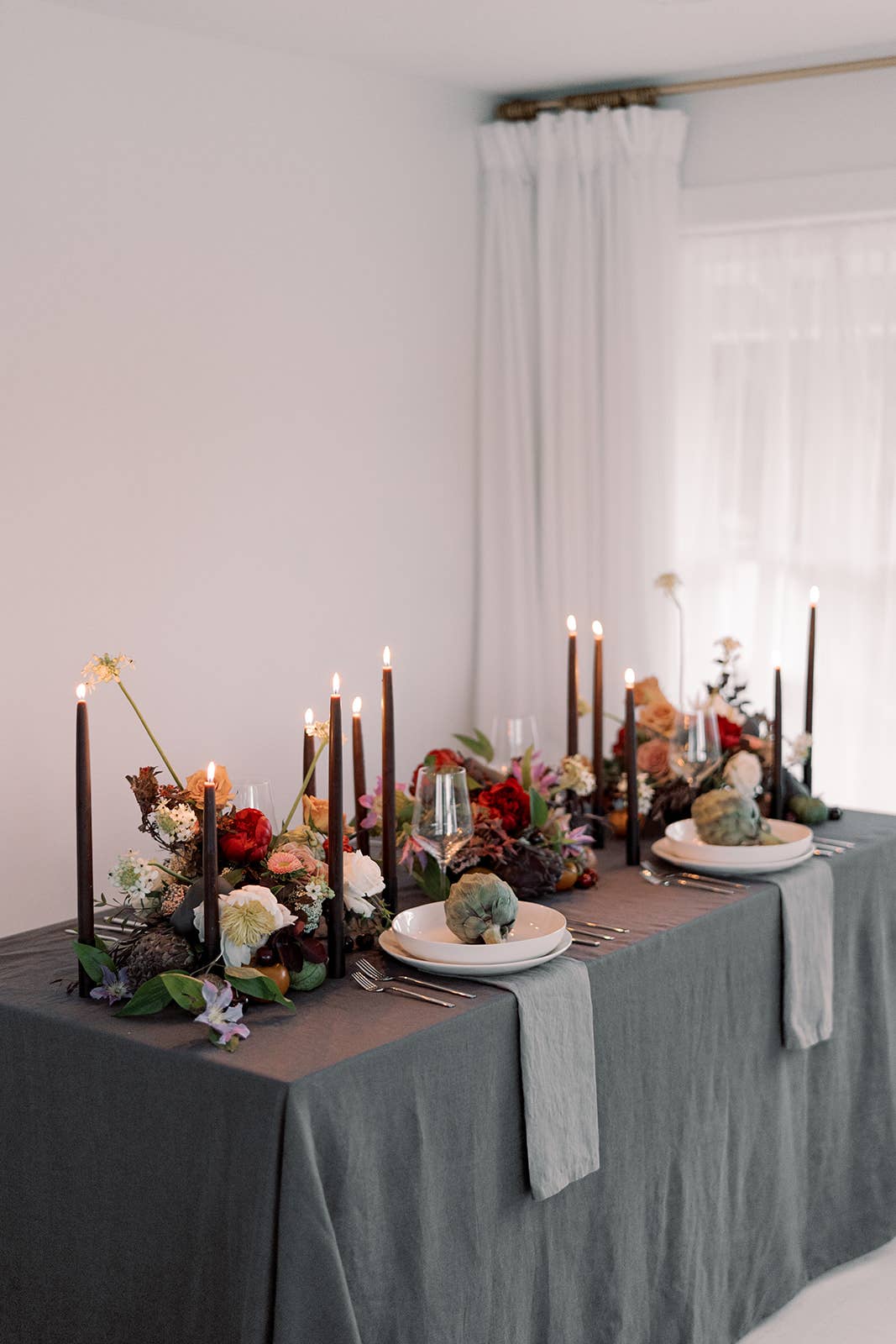 Chestnut Dipped Beeswax Taper Candles