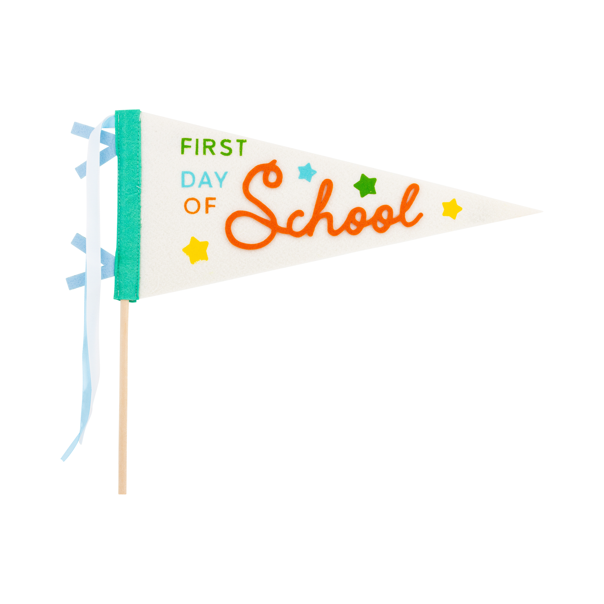 Colorful First Day Felt Pennant