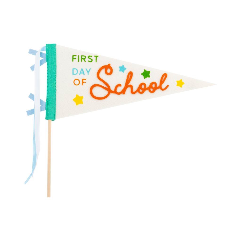 Colorful First Day Felt Pennant