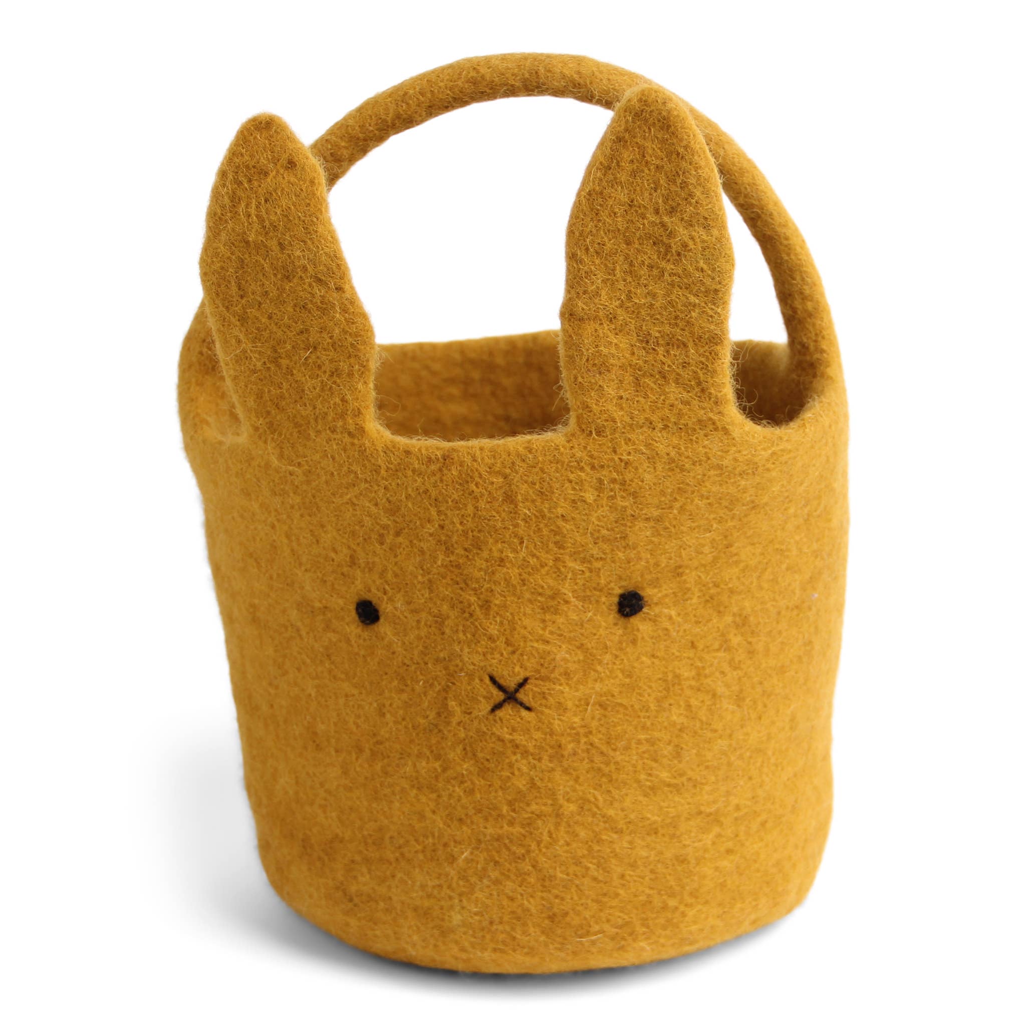 Ochre Yellow Big Bunny Basket