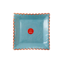 Red with Blue Stripe Plate