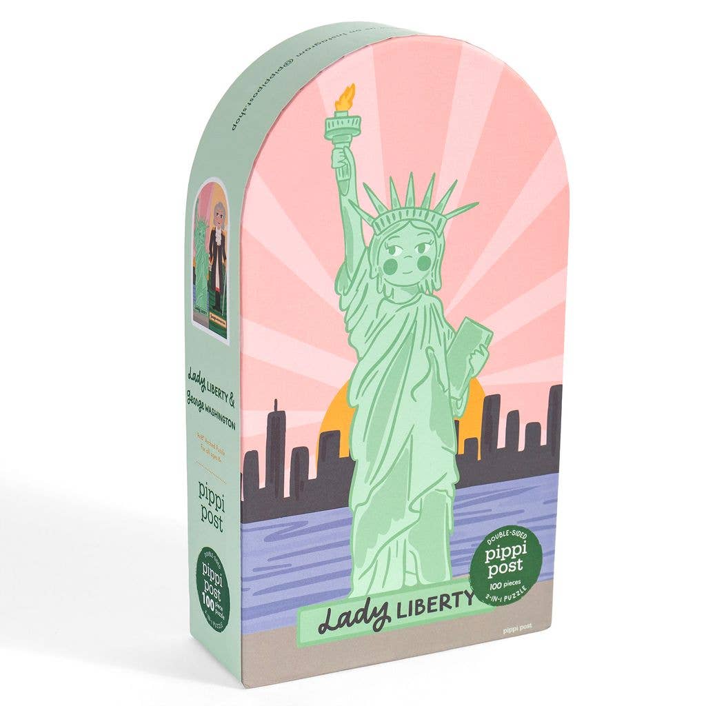 George Washington Lady Liberty Double-Sided Puzzle