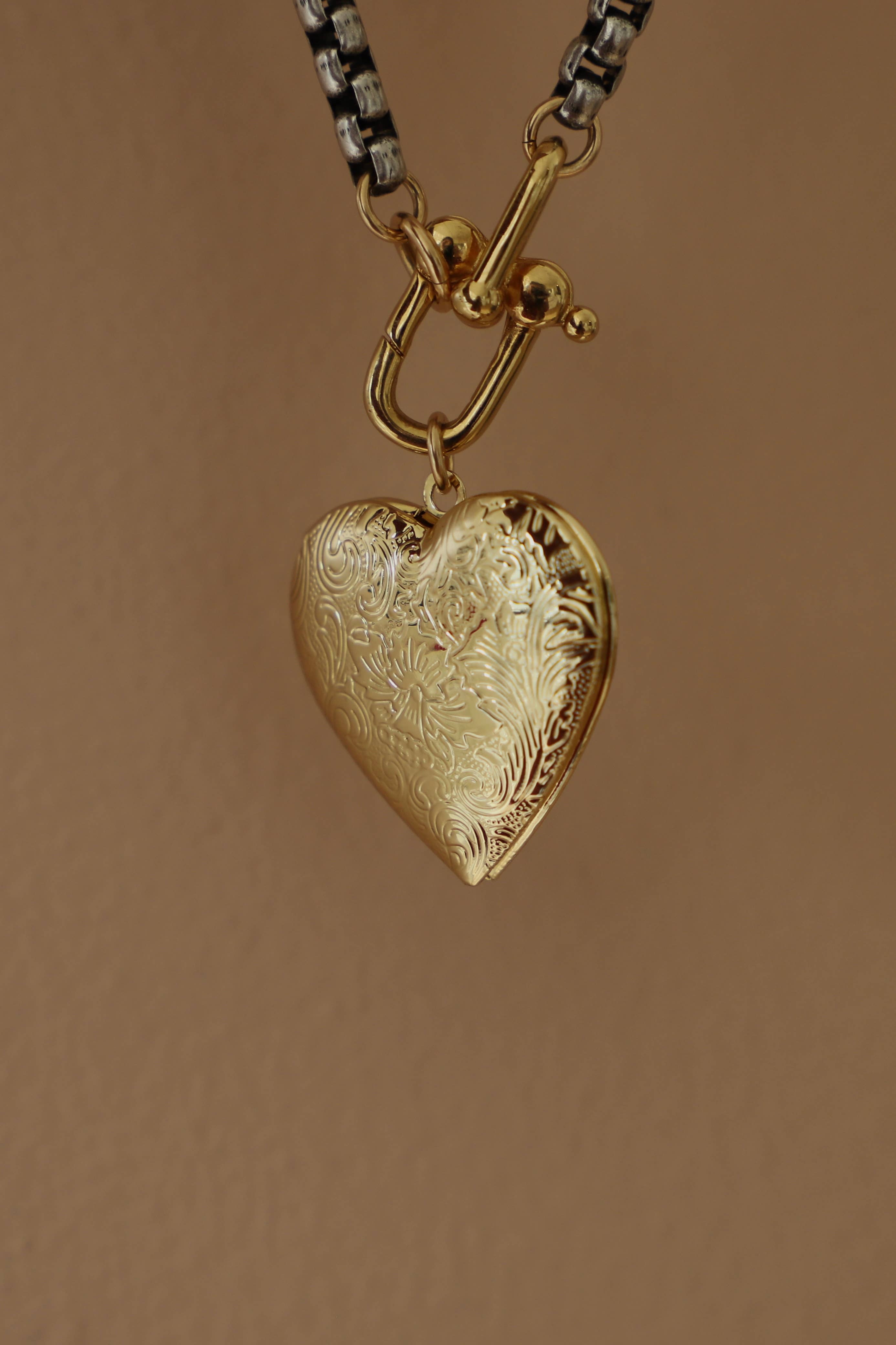 Embossed Heart Locket