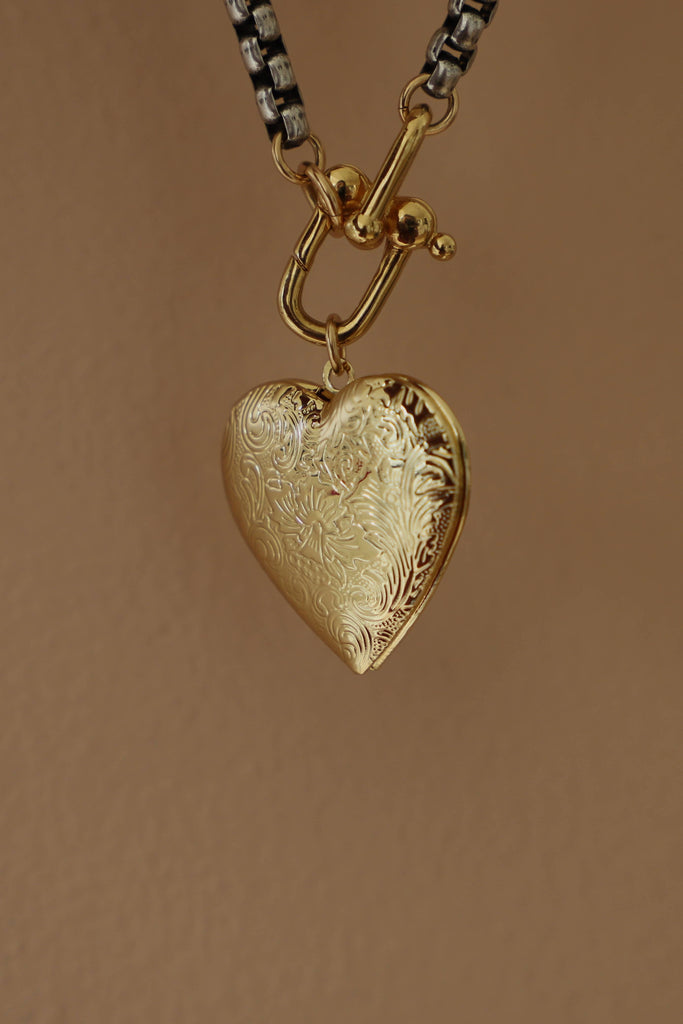Embossed Heart Locket