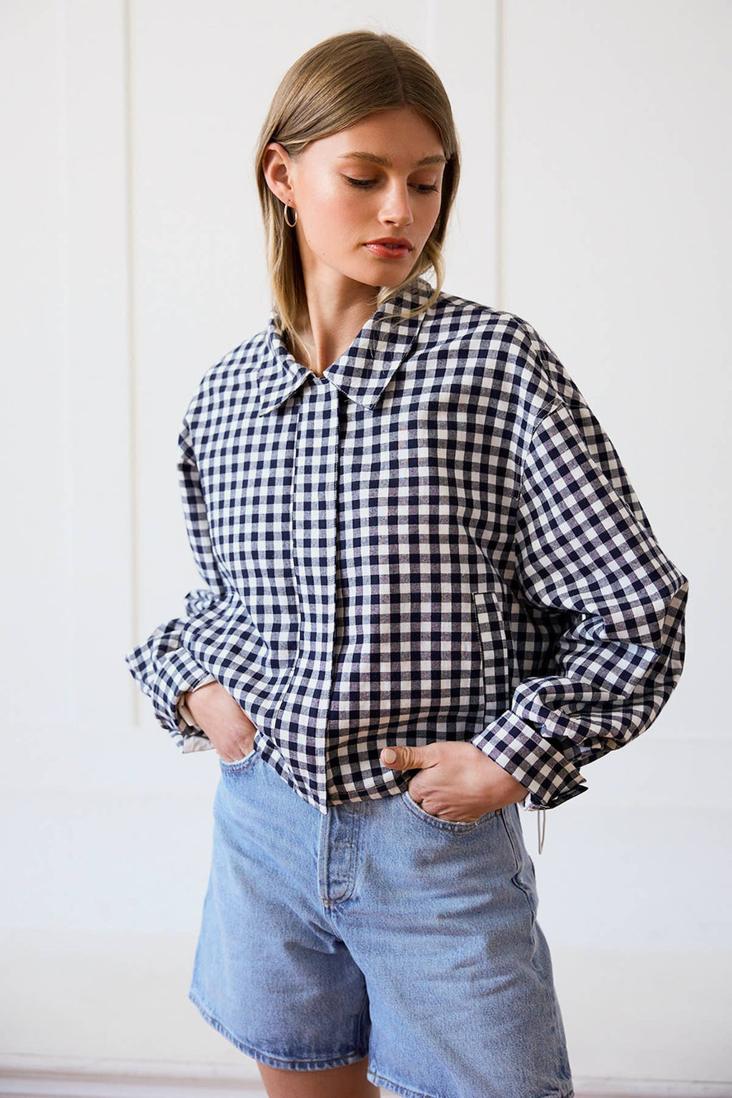 Gingham Zip Jacket