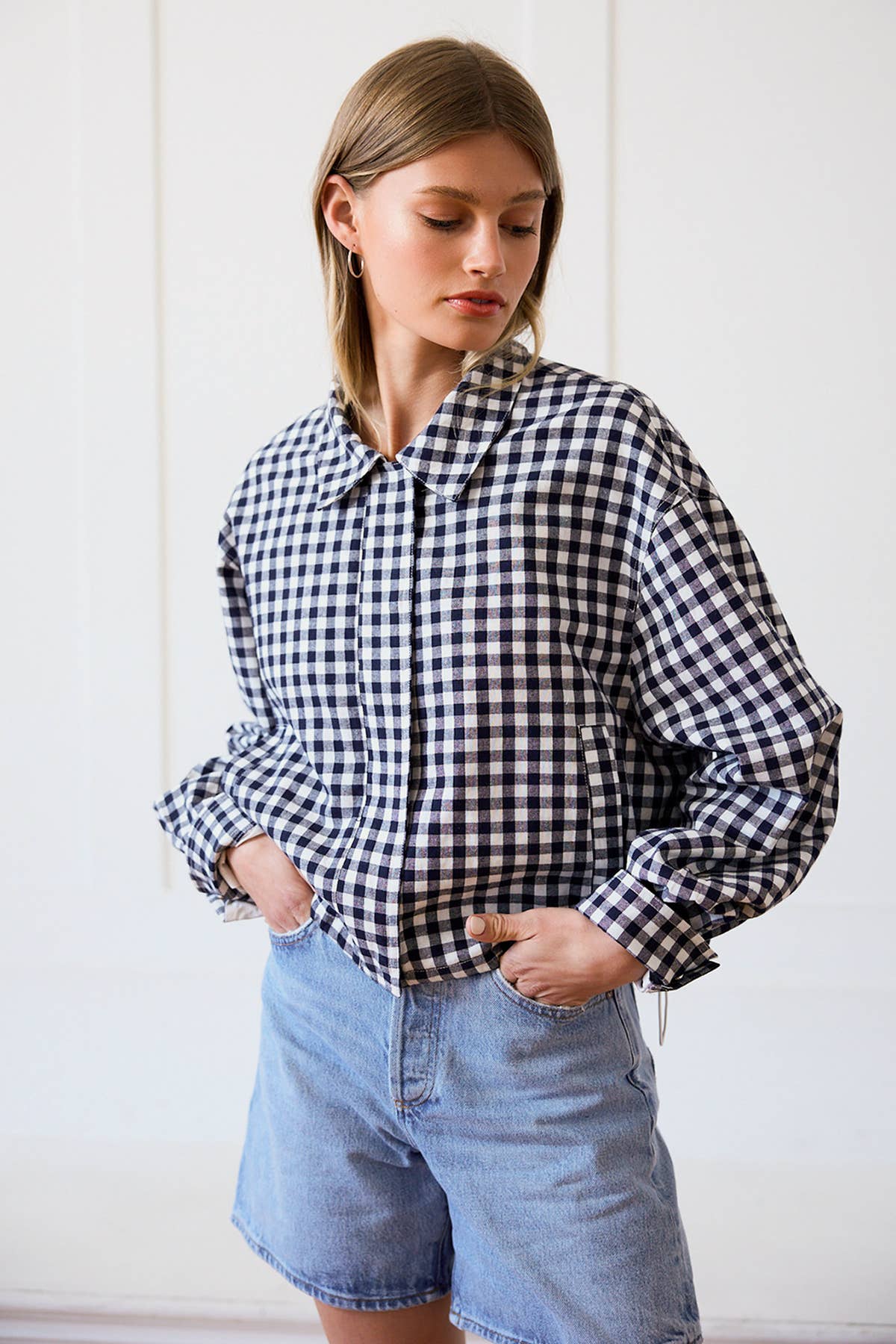 Gingham Zip Jacket