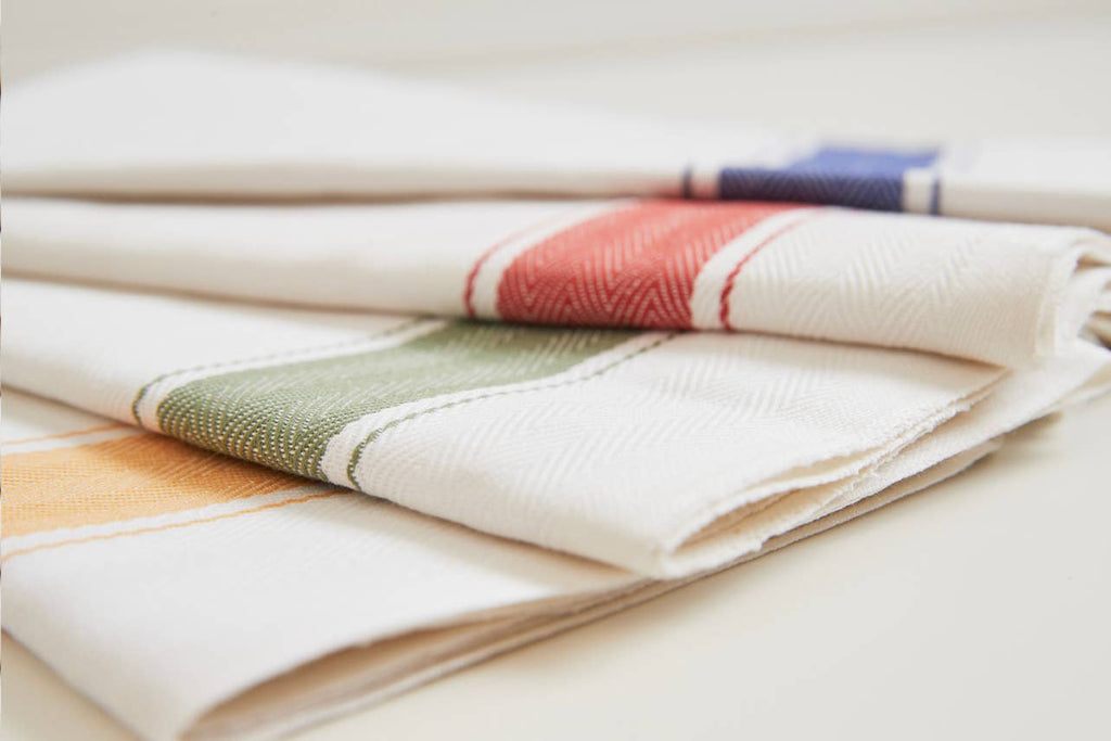 Herringbone Red Classic Italian Kitchen Towel