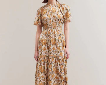 Raglan Sleeve Tier Maxi Dress