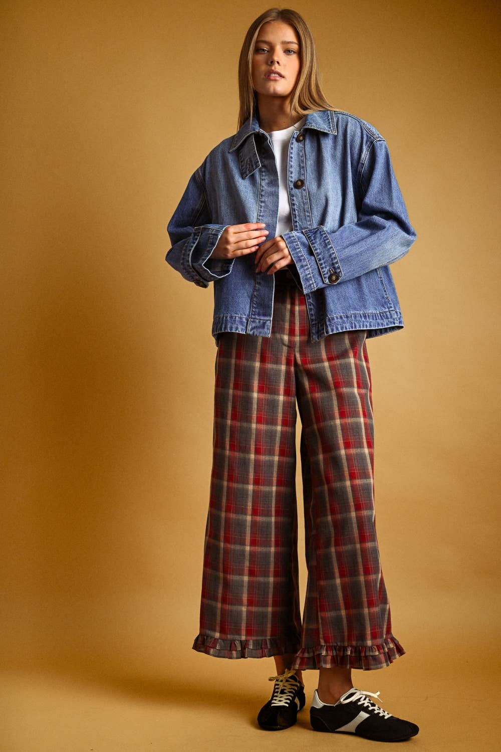 High Collar Denim Jacket
