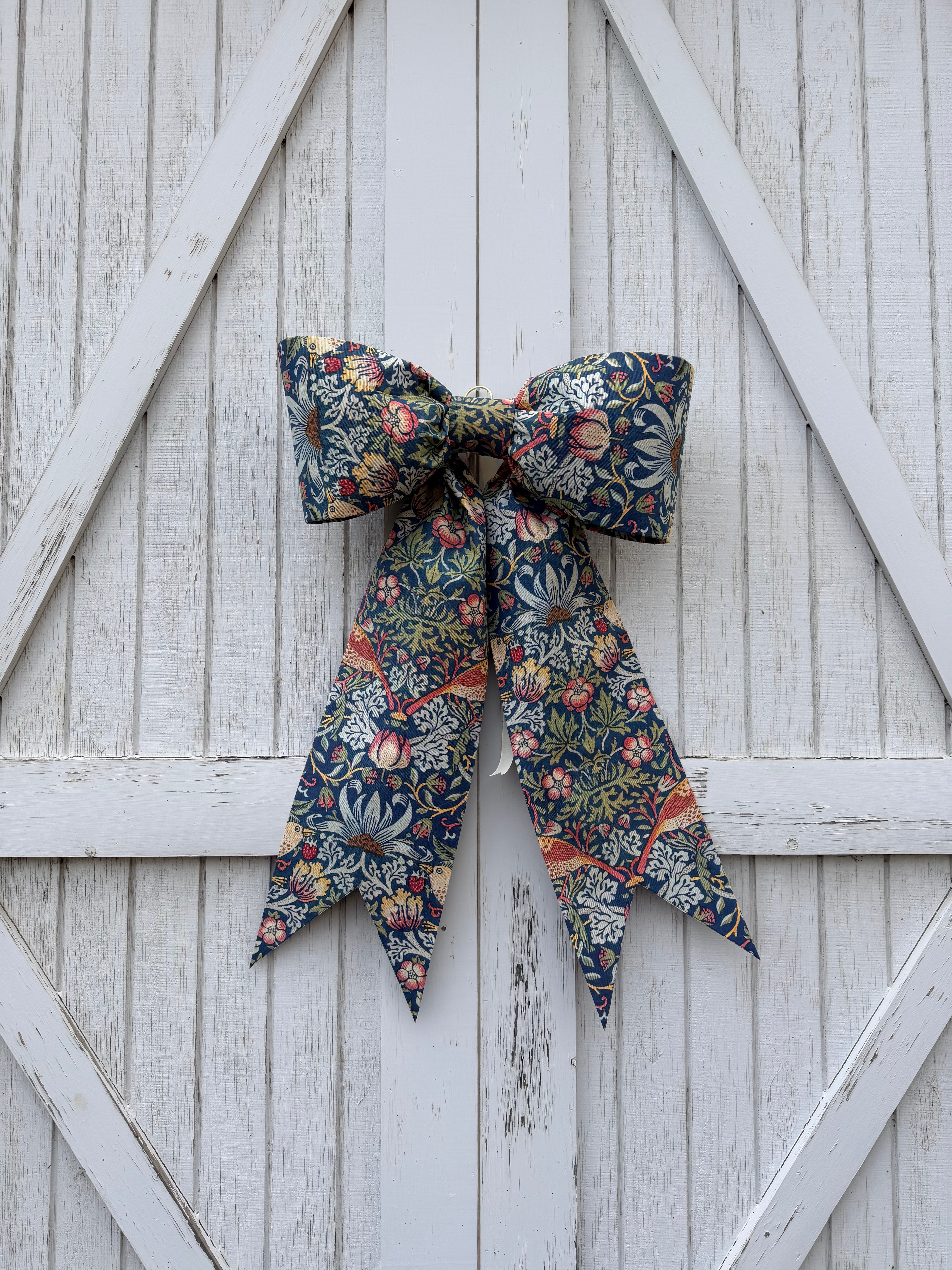 Blue Harvest Bird Door Bow