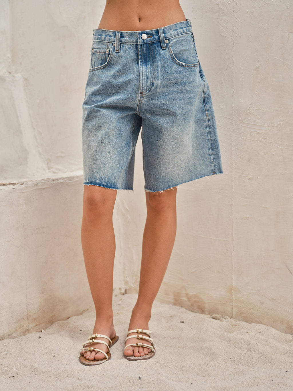 Retro Bermuda Denim Shorts
