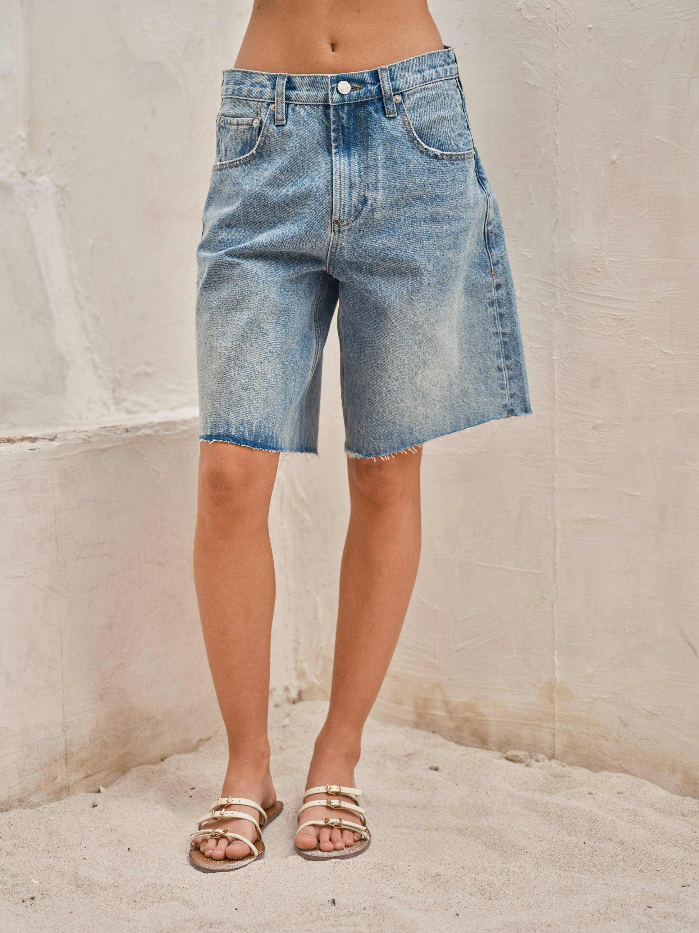 Retro Bermuda Denim Shorts