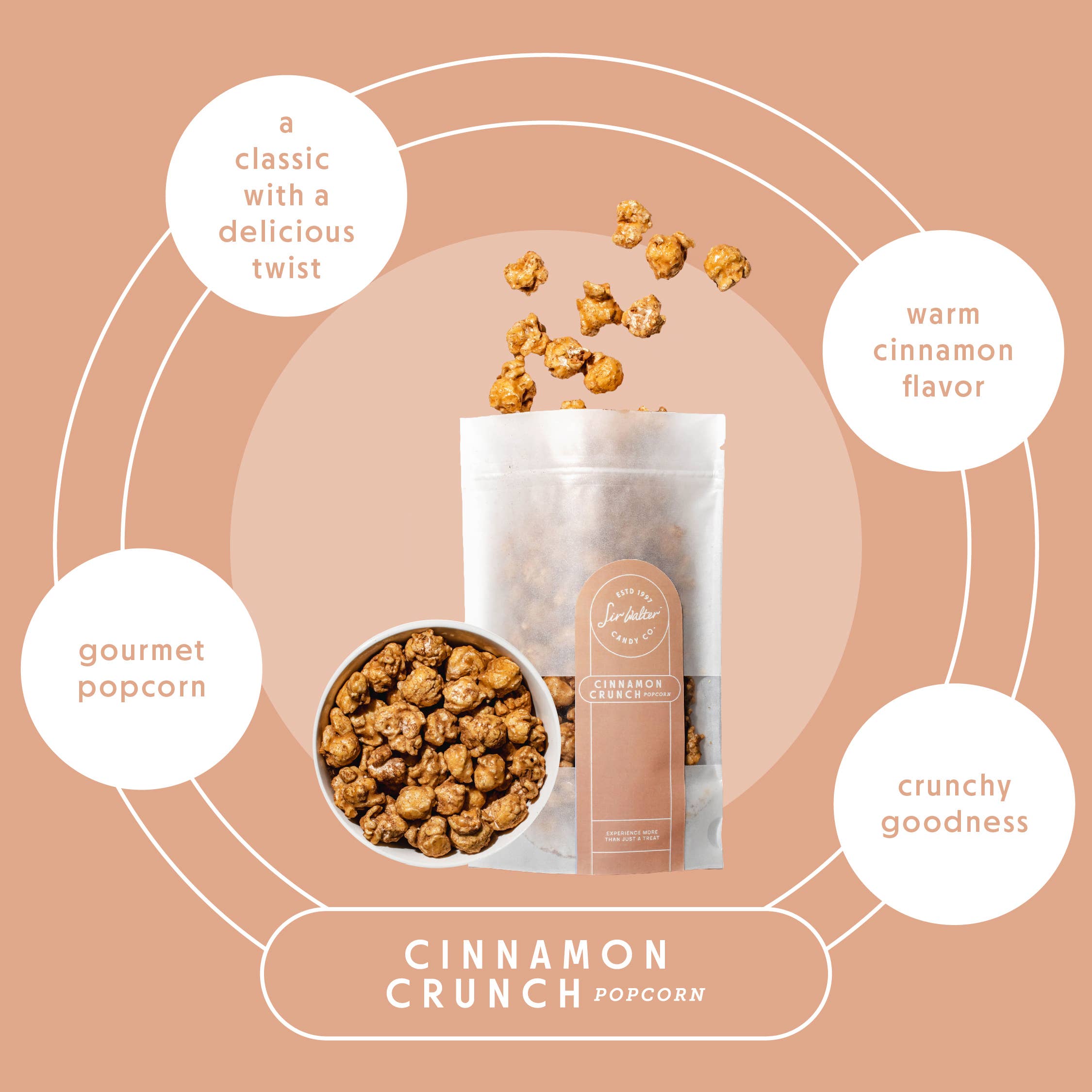 Artisanal Cinnamon Crunch Popcorn