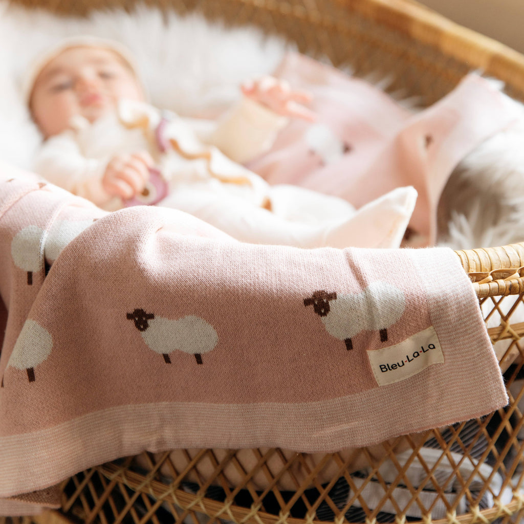 Sheep Receiving Swaddle Baby Blanket