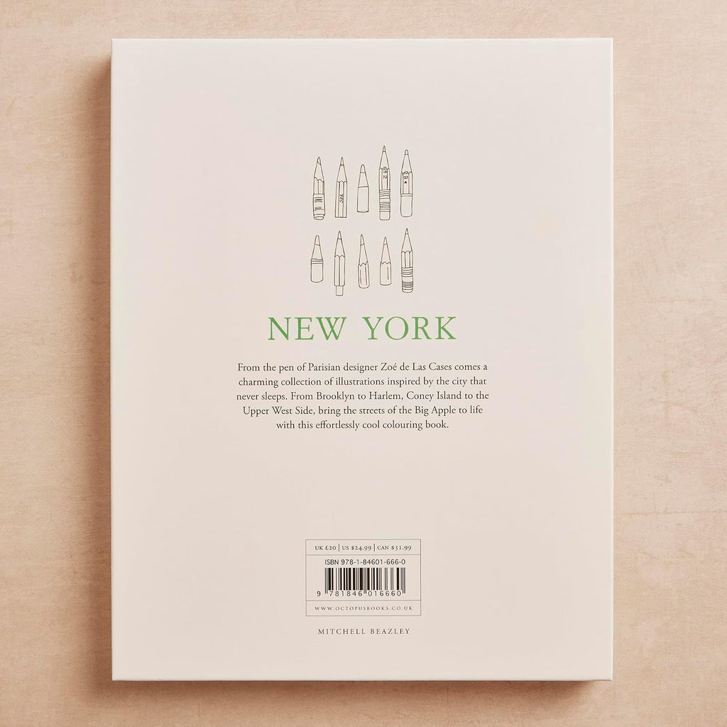 Zoé de Las Cases New York: a collection of beautiful city scenes to colour in