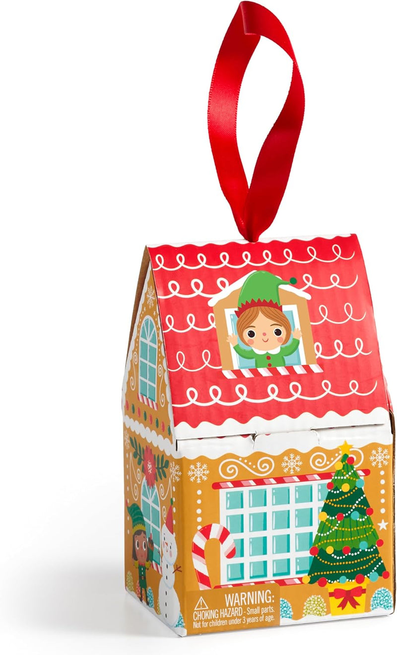 Santa's Bakery House Shaped Mini Puzzle Ornament