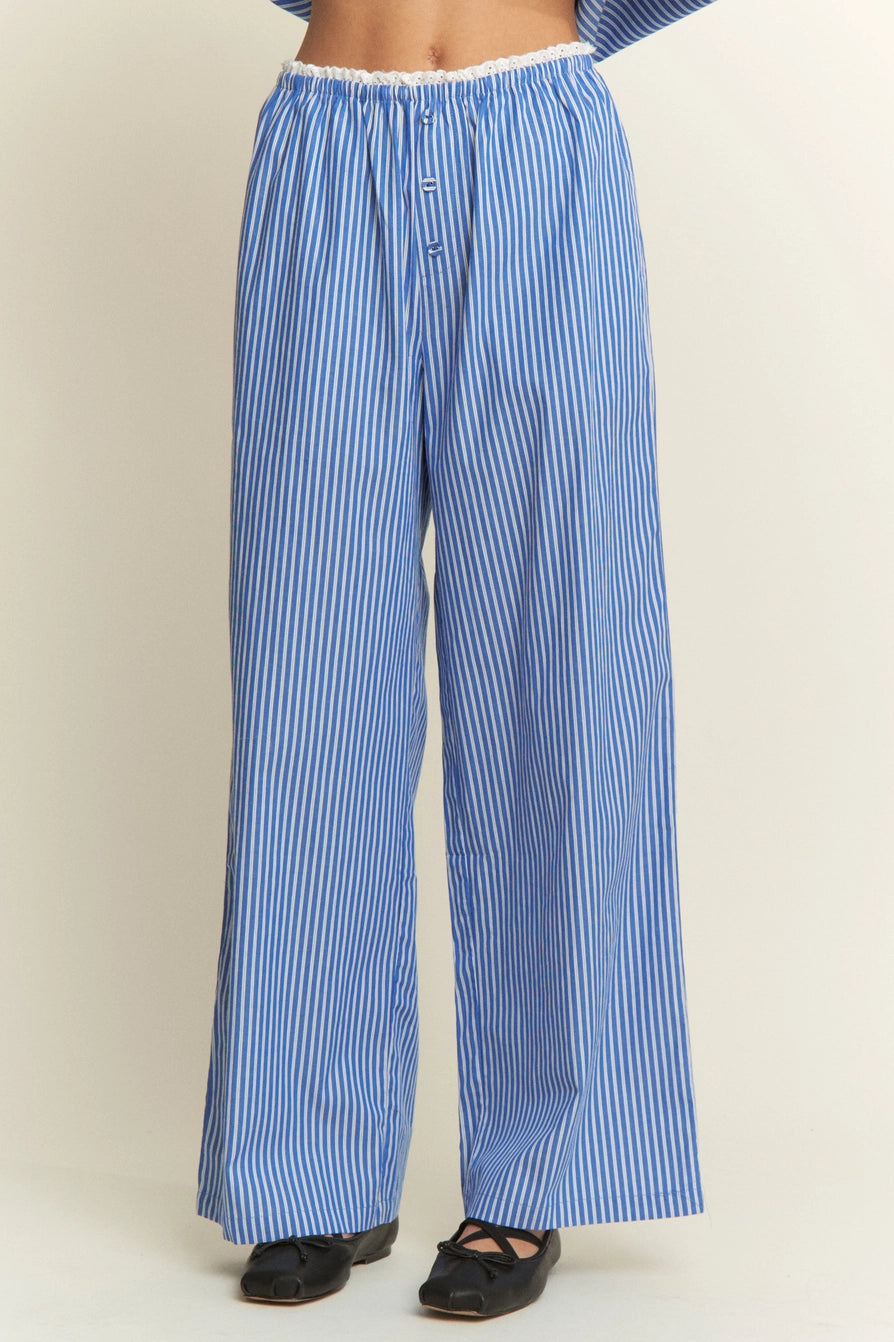 The Ruby Stripe Loungewear Wide Leg Pants