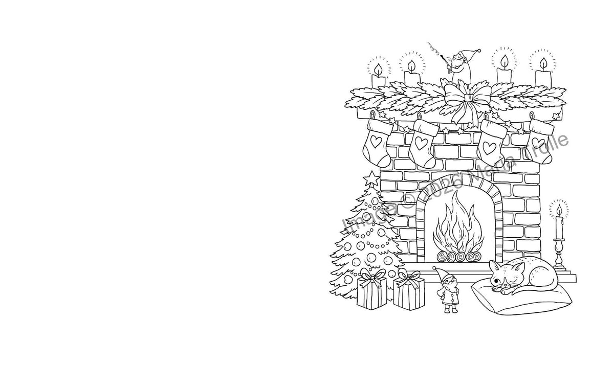 Christmas Colors: Hardcover Adult Coloring Book