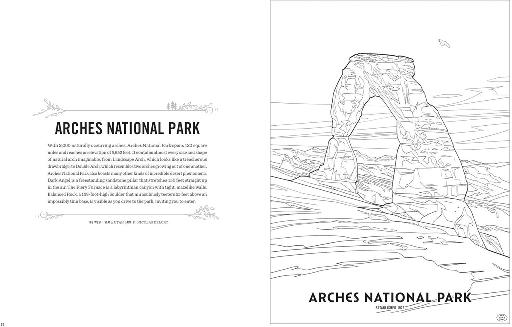 The Art of the National Parks Coloring Book Kit