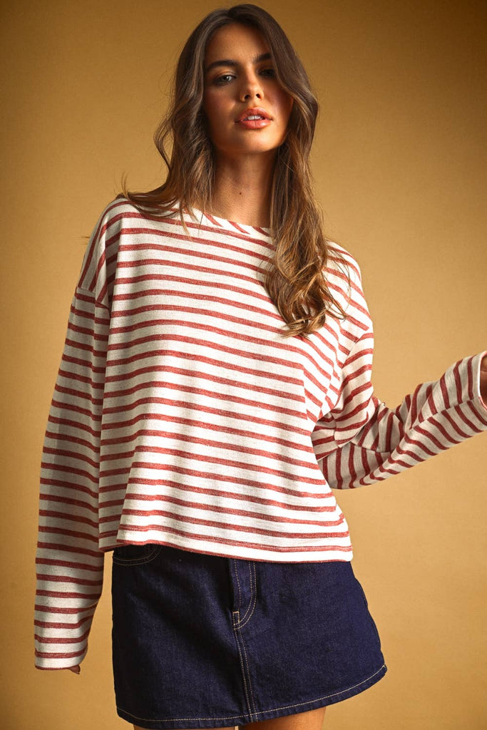 Striped Slub Top