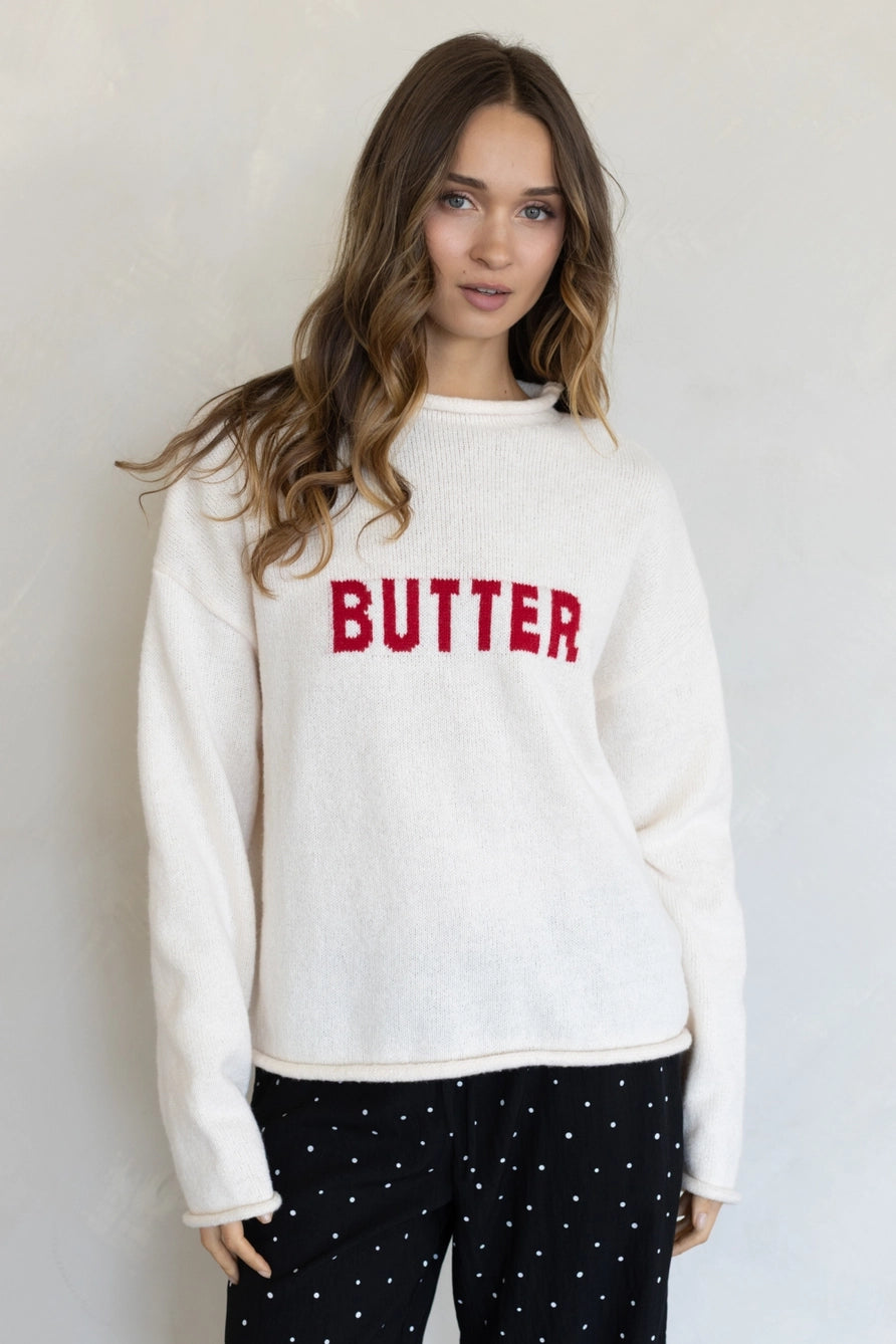Butter Sweater in Cream