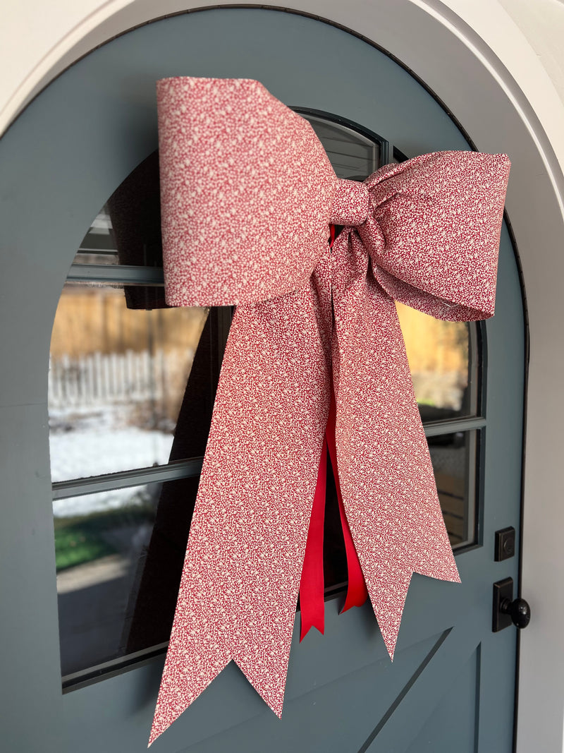 Red Floral Bow