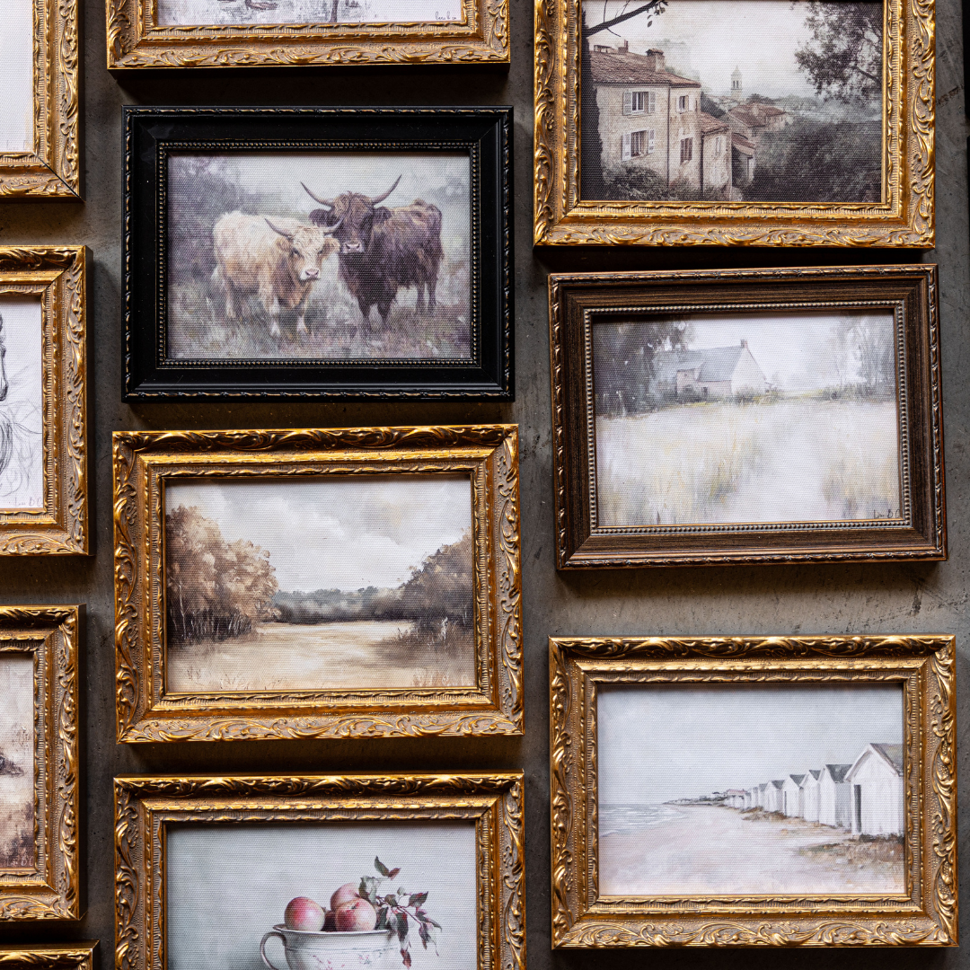 Jack Russell Terrier French Brass Gold Mould Framed Art