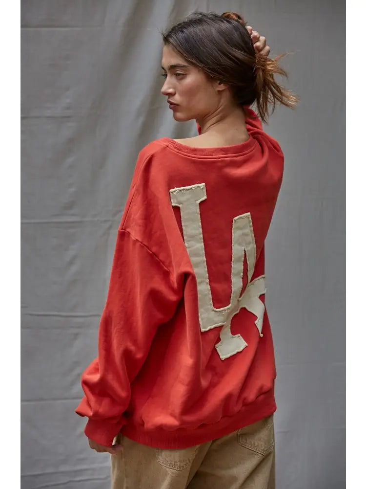 LA/NY Patchwork Pullover