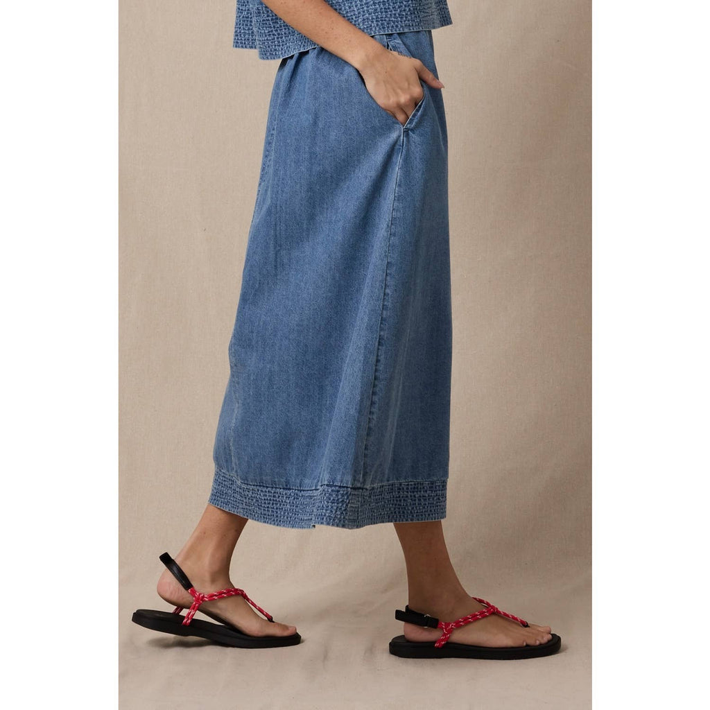 Denim Midi Skirt