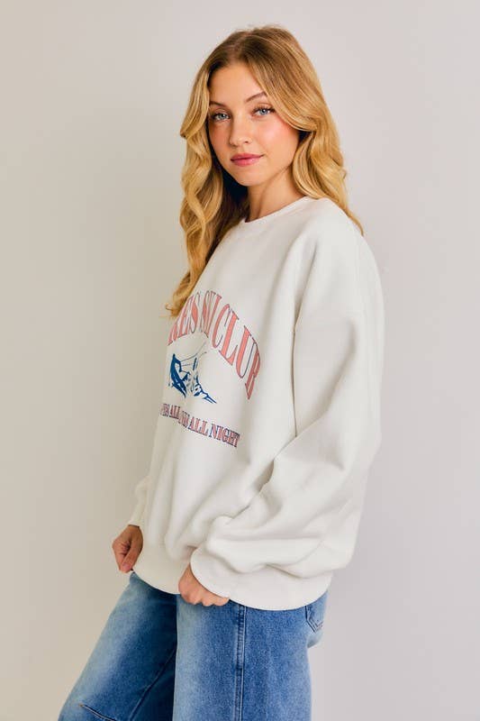 Apres Ski Club' Crewneck Oversized Sweatshirt