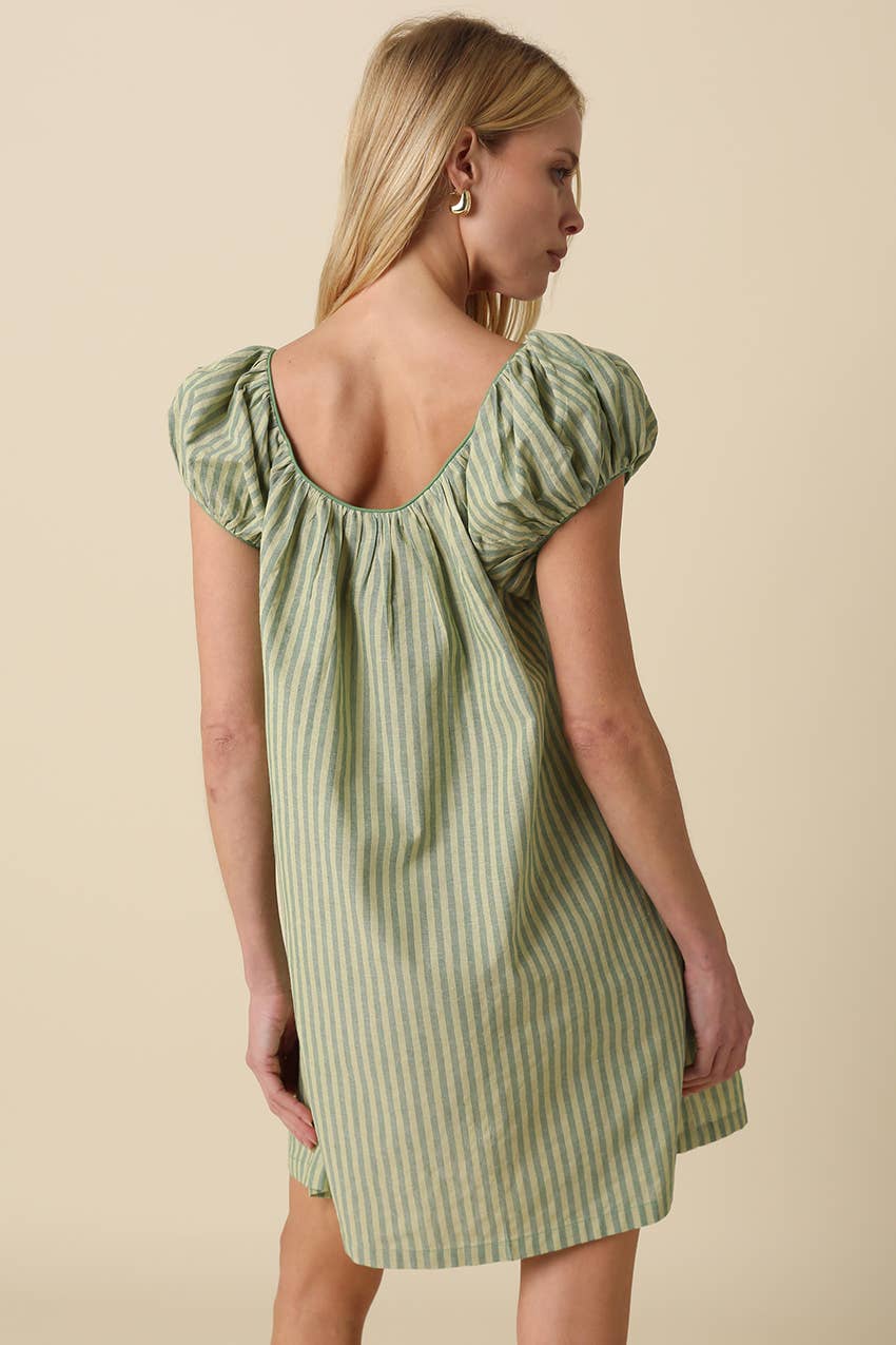 Scarlett Striped Babydoll Dress