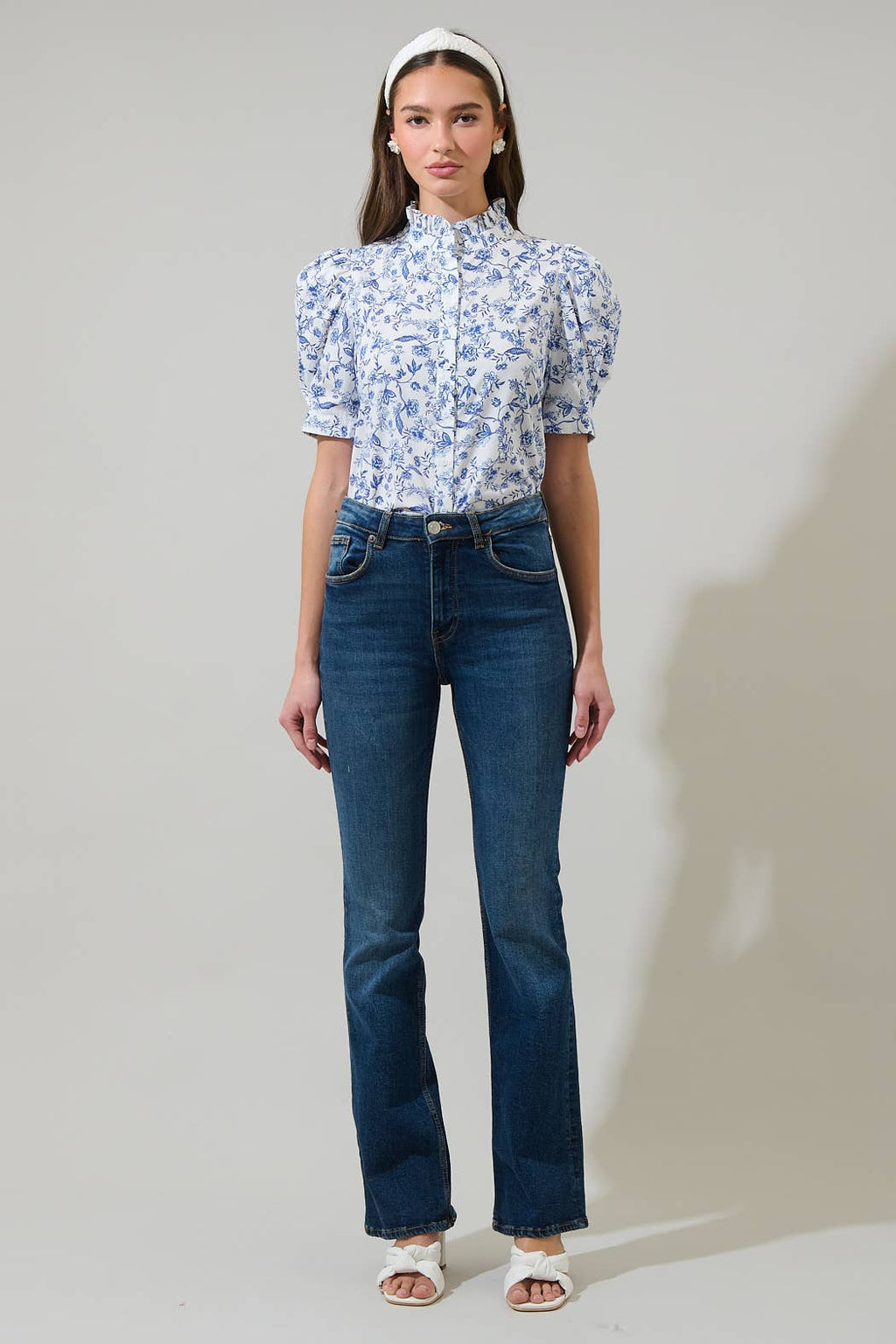 Kearny Floral Finley Ruffle Top