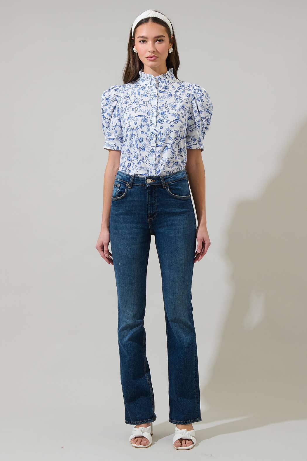 Kearny Floral Finley Ruffle Top
