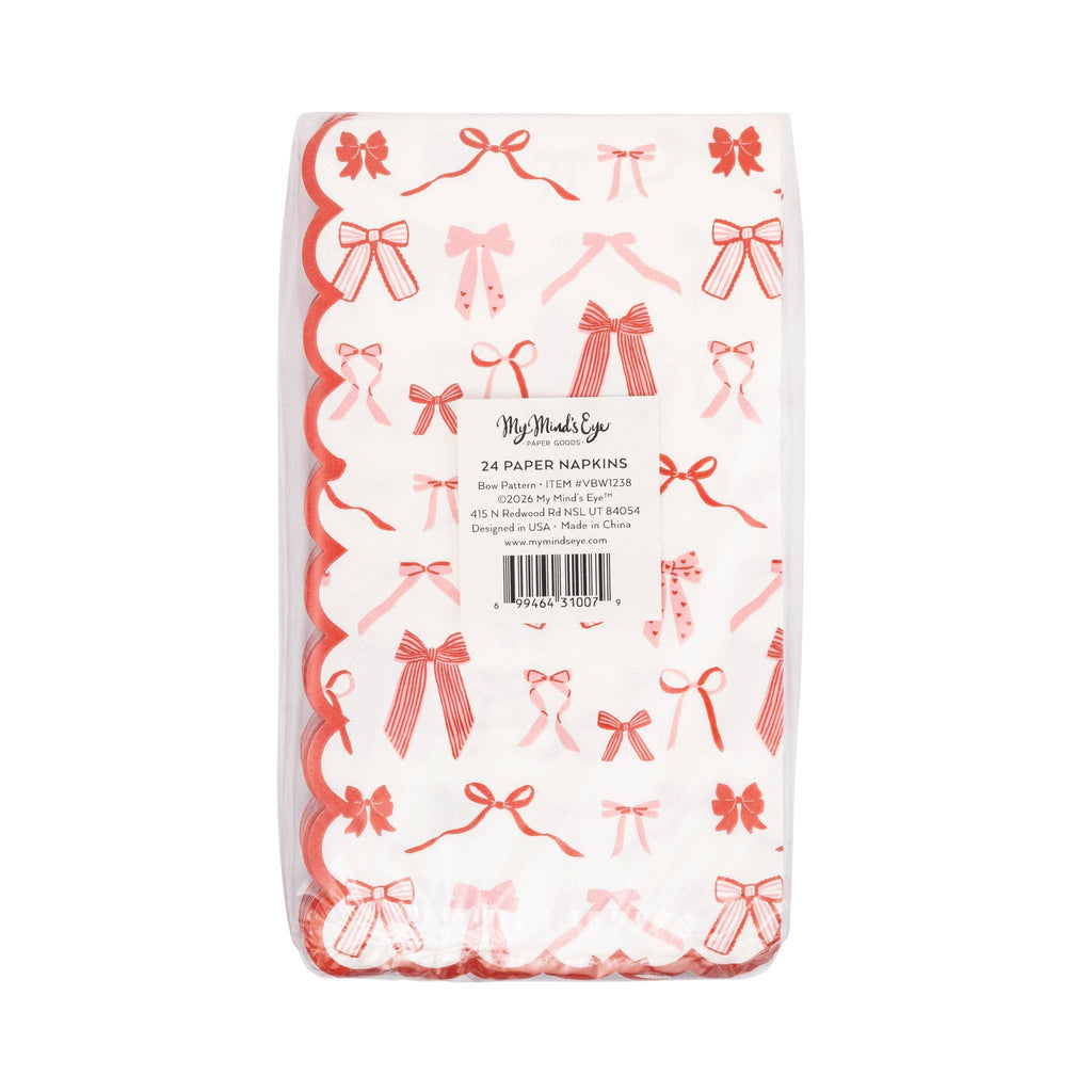 Bow Pattern Dinner Napkins