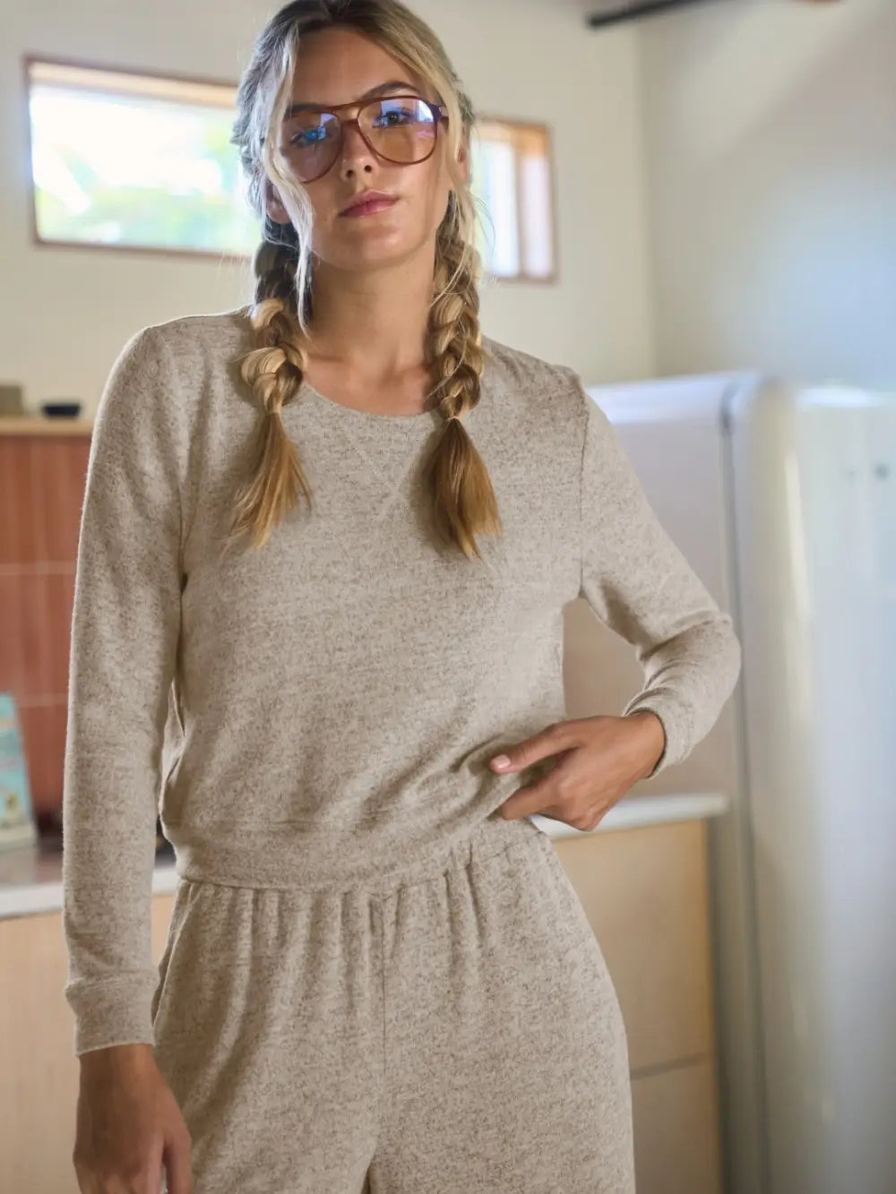 Cropped Knit Cardigan Top