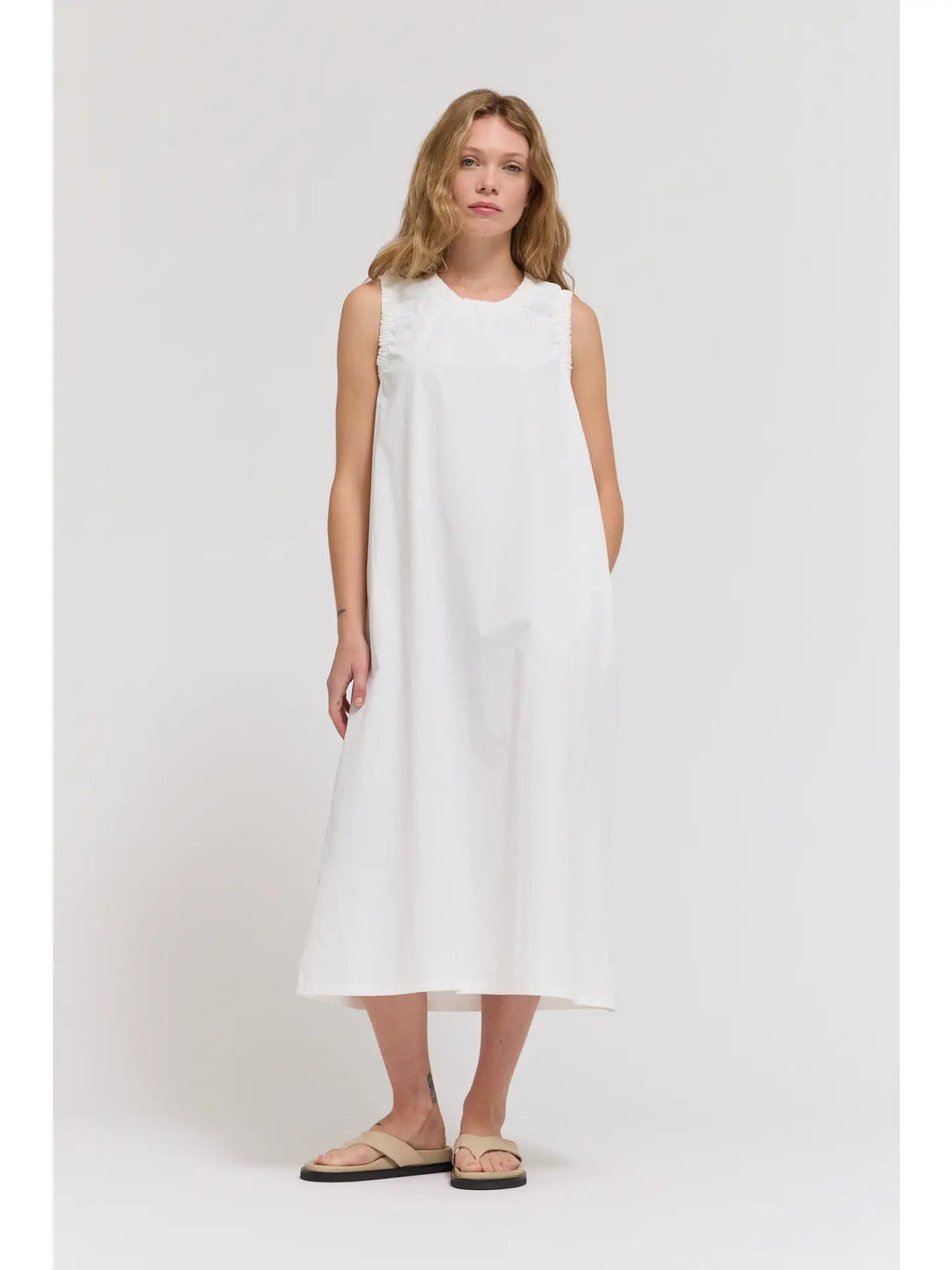 Baby Ruffle Detail A-Line Maxi Dress