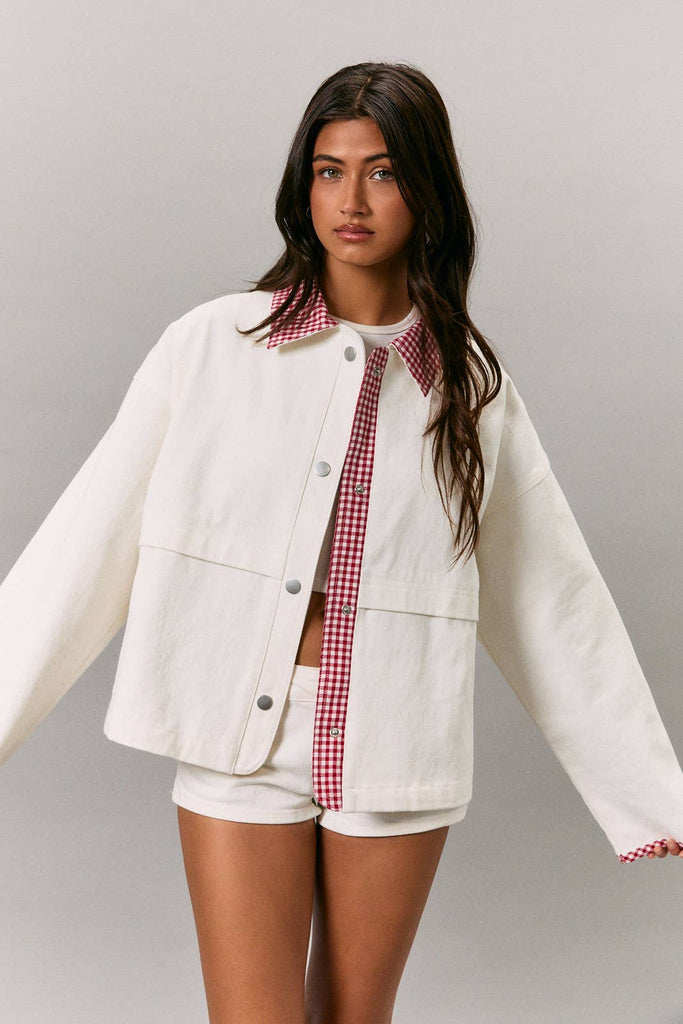 Gingham Contrast Jacket