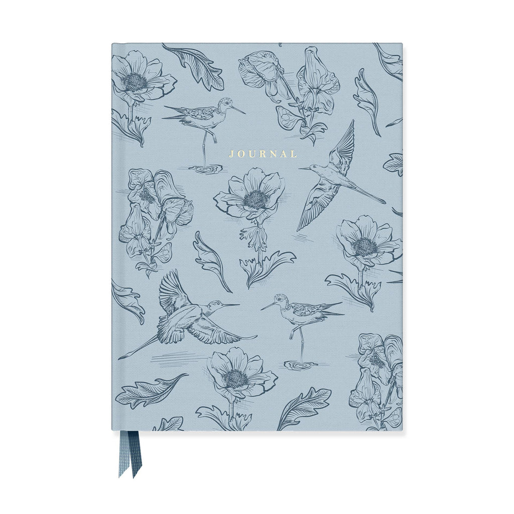 Blue Botanical Bird Toile Journal