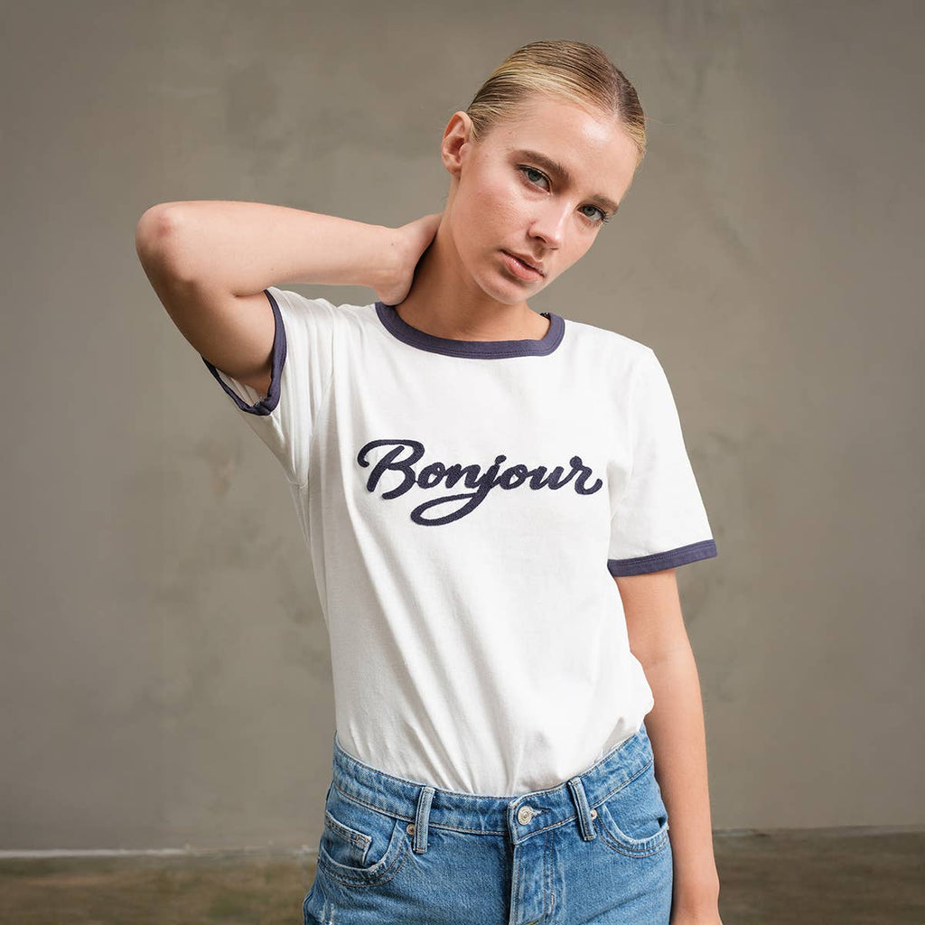 Bonjour Contrast Ringer Tee