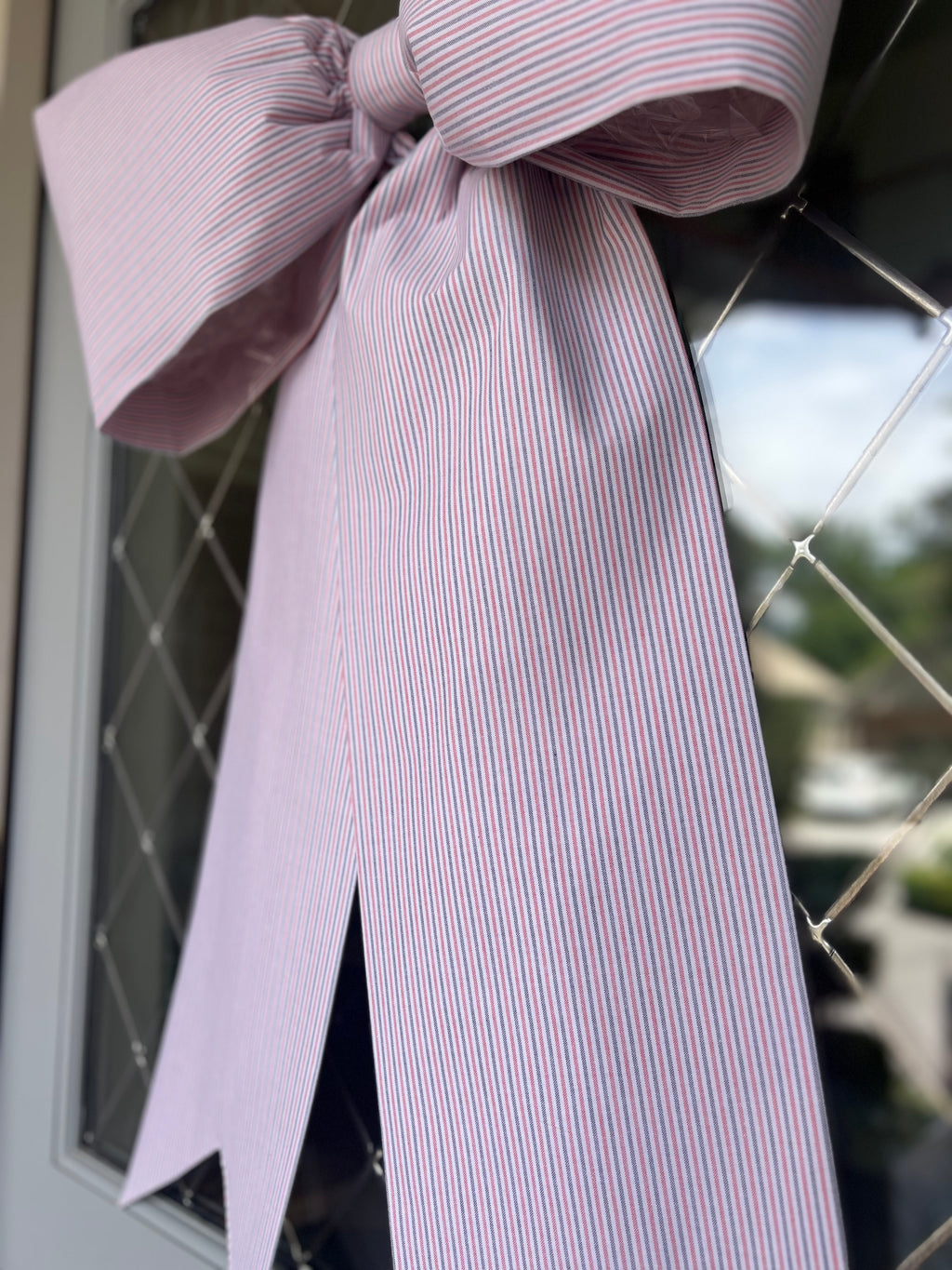 Red White and Blue Striped Bow