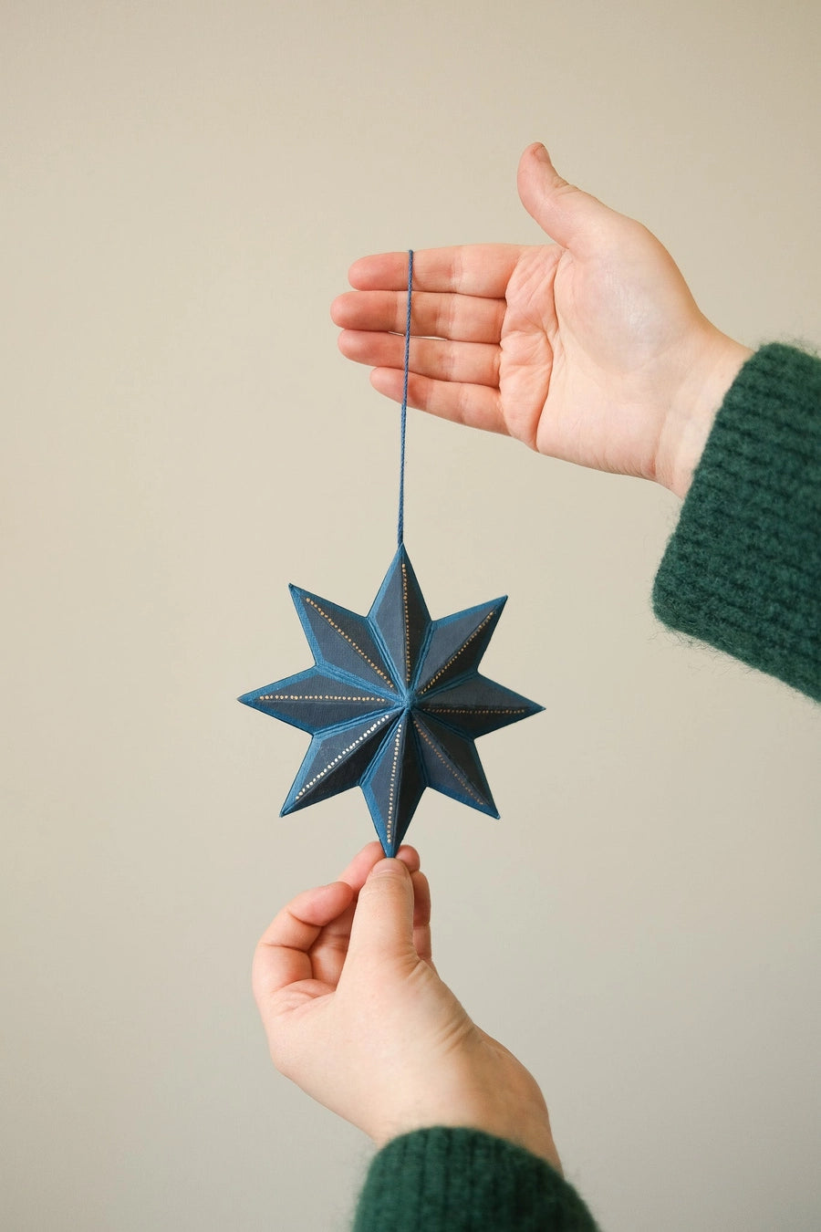 Midnight Star Paper Ornament