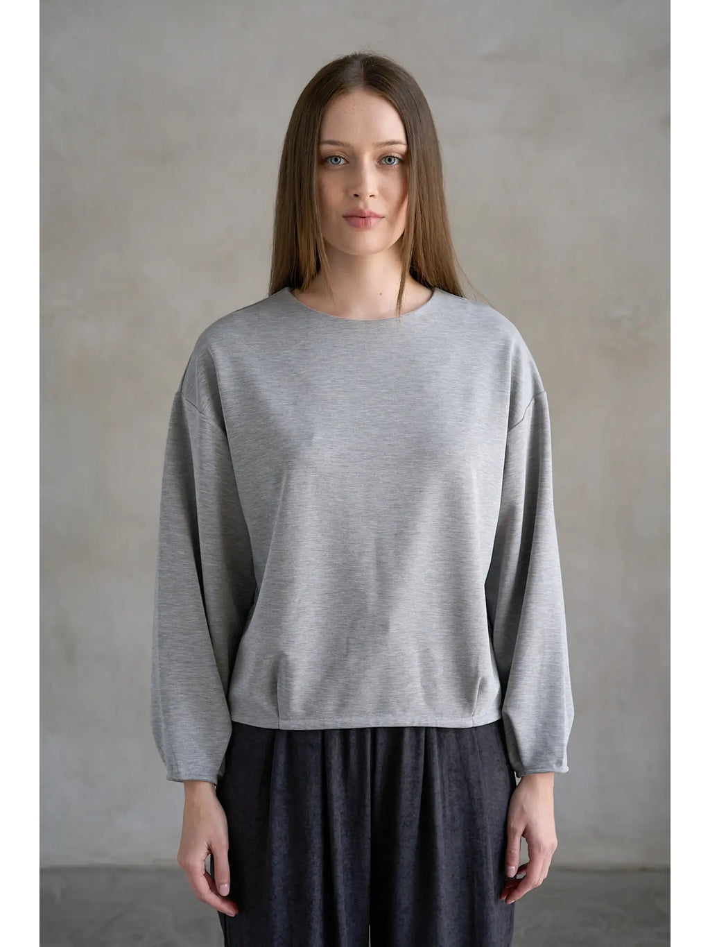 Round Neck Long Sleeve Top