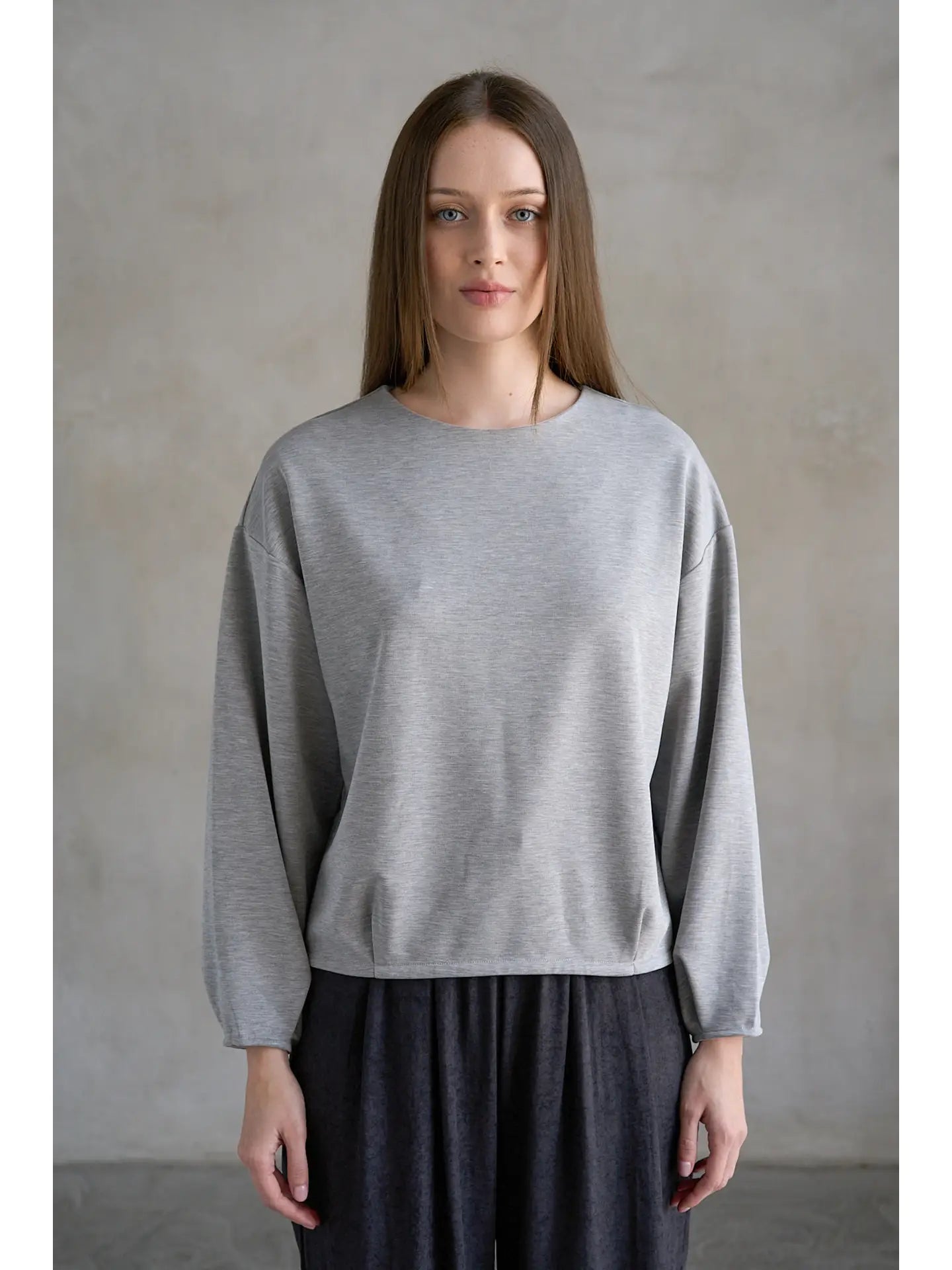 Round Neck Long Sleeve Top