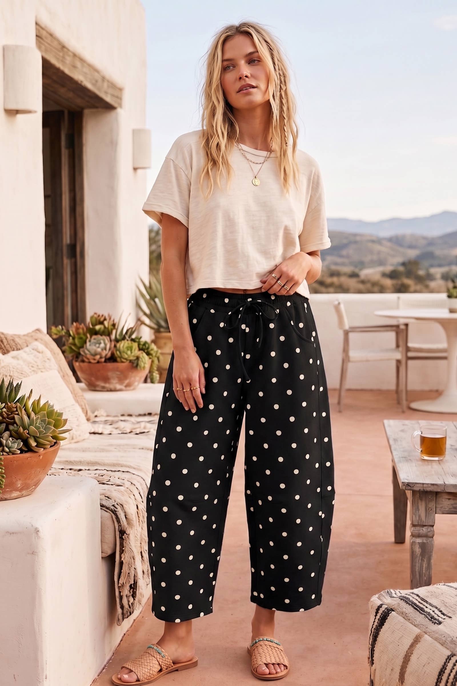 Polka Dot Barrel Lounge Pants