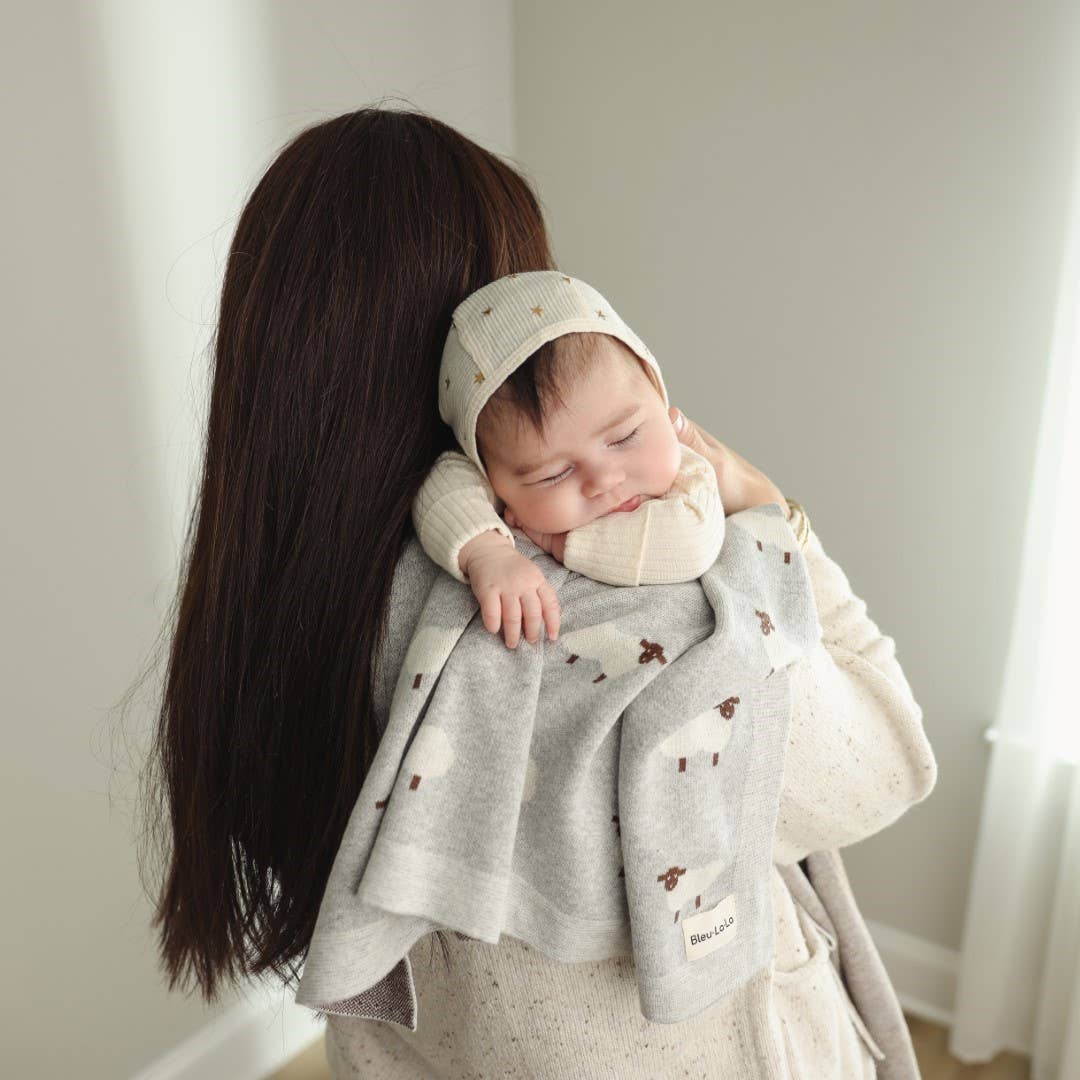 Sheep Receiving Swaddle Baby Blanket