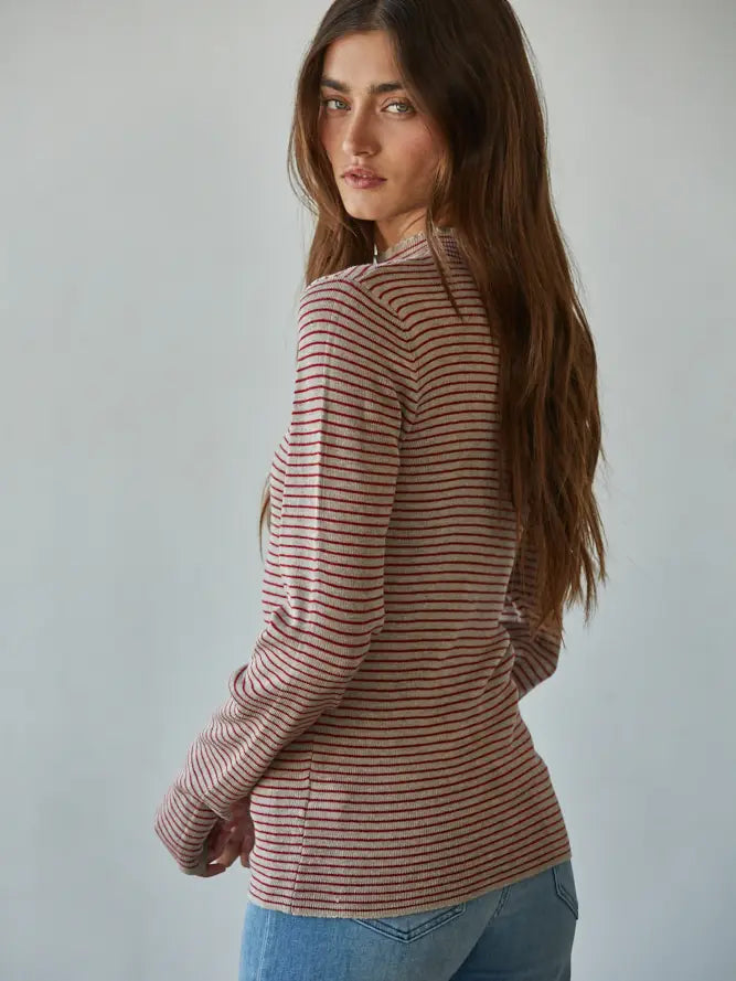 Mock Neck Long Sleeve Top