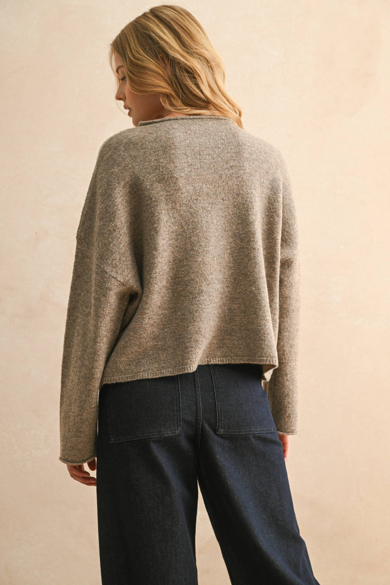 Button Front Lace Trim Knitted Cardigan