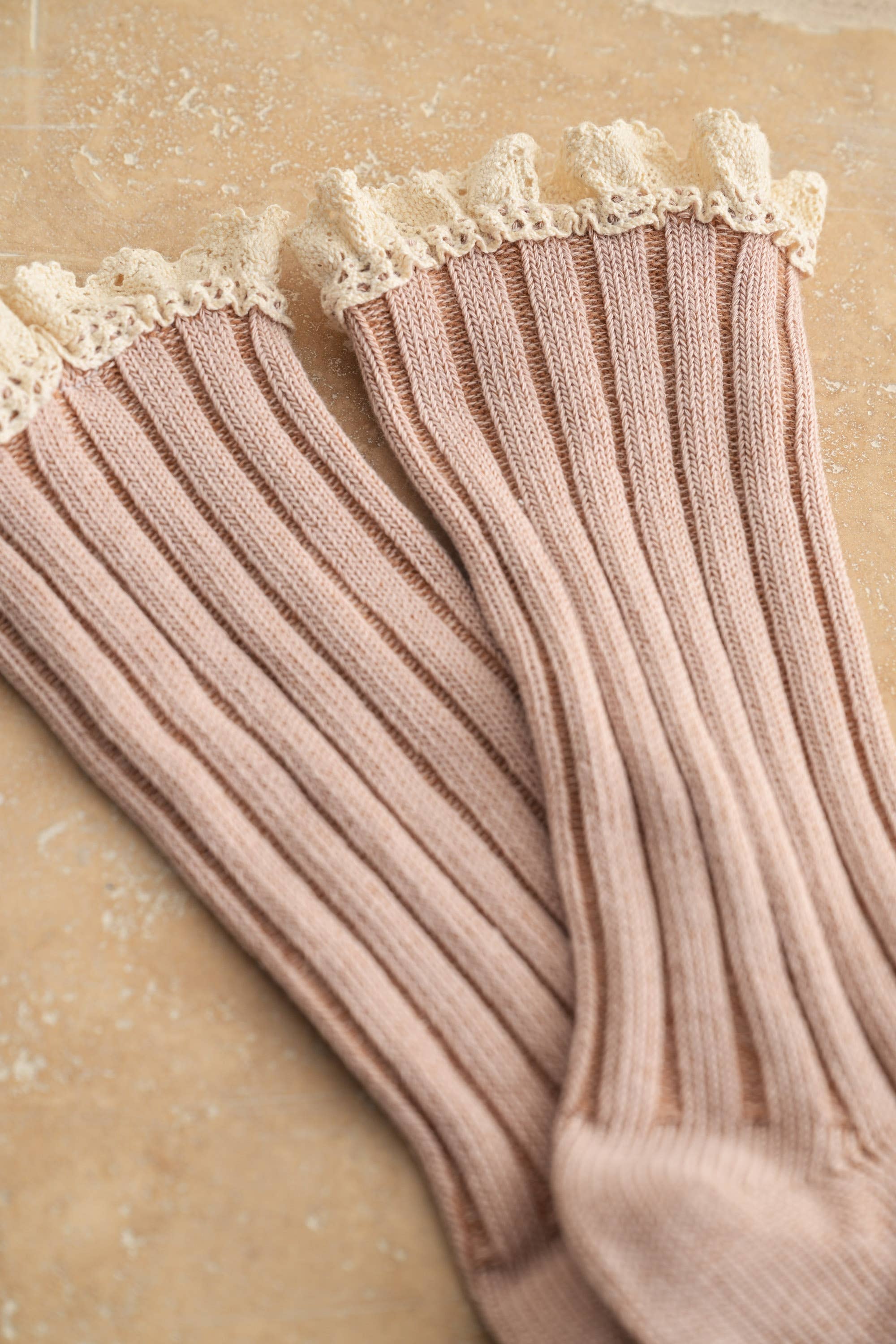 Dye & Wash Crochet Trim Socks