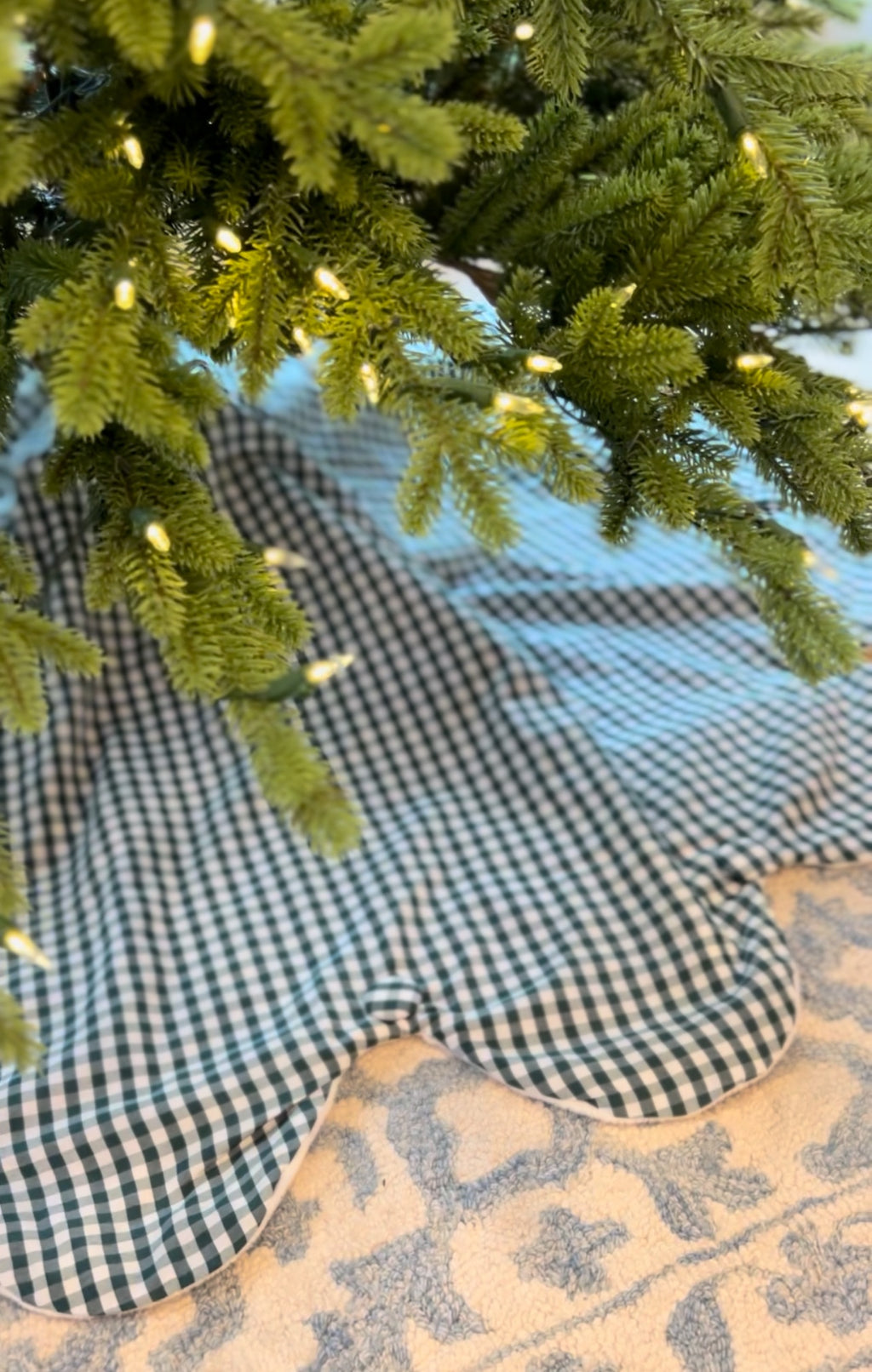 Green Buffalo Check Tree Skirt